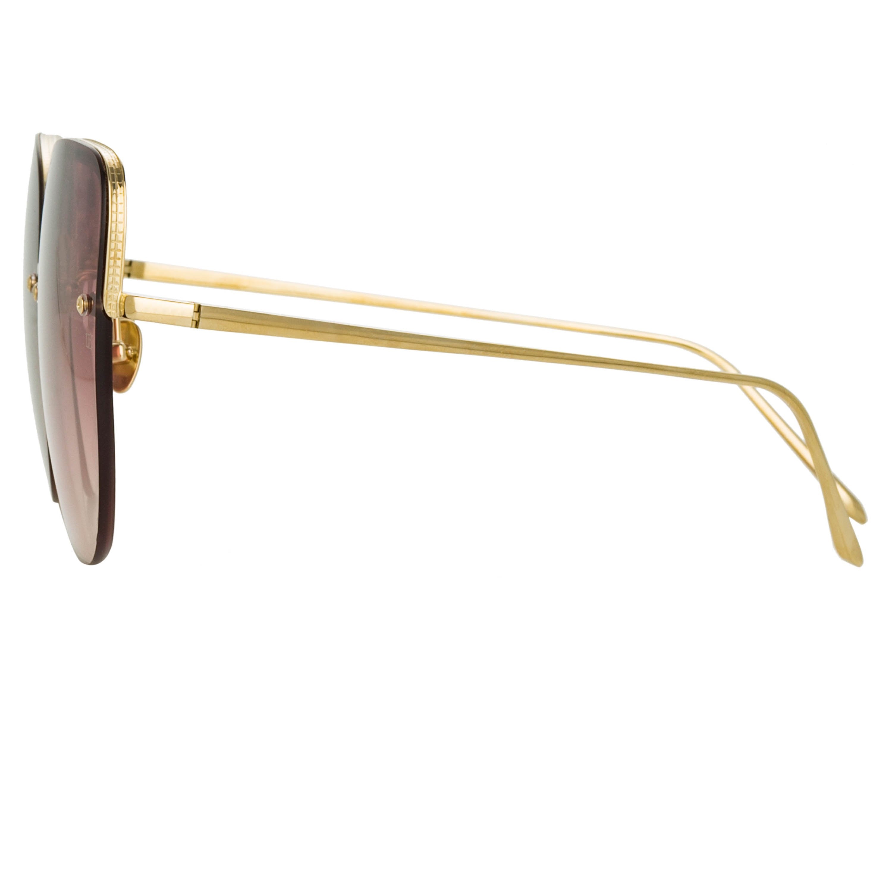 Color_LFL1099C5SUN - Loni Cat Eye Sunglasses in Light Gold and Burgundy