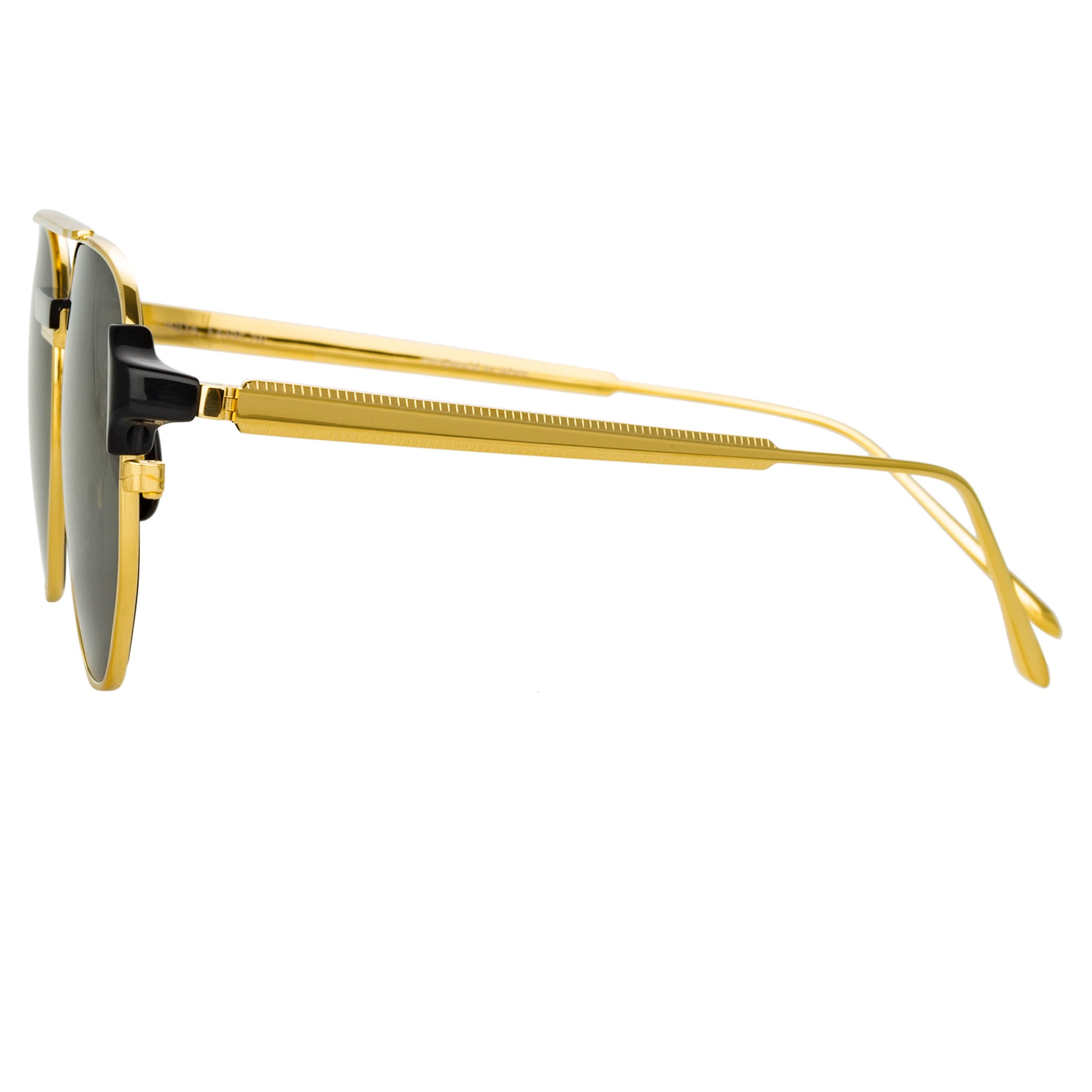 Color_LFL1108C1SUN - Nico Squared Sunglasses in Yellow Gold and Grey