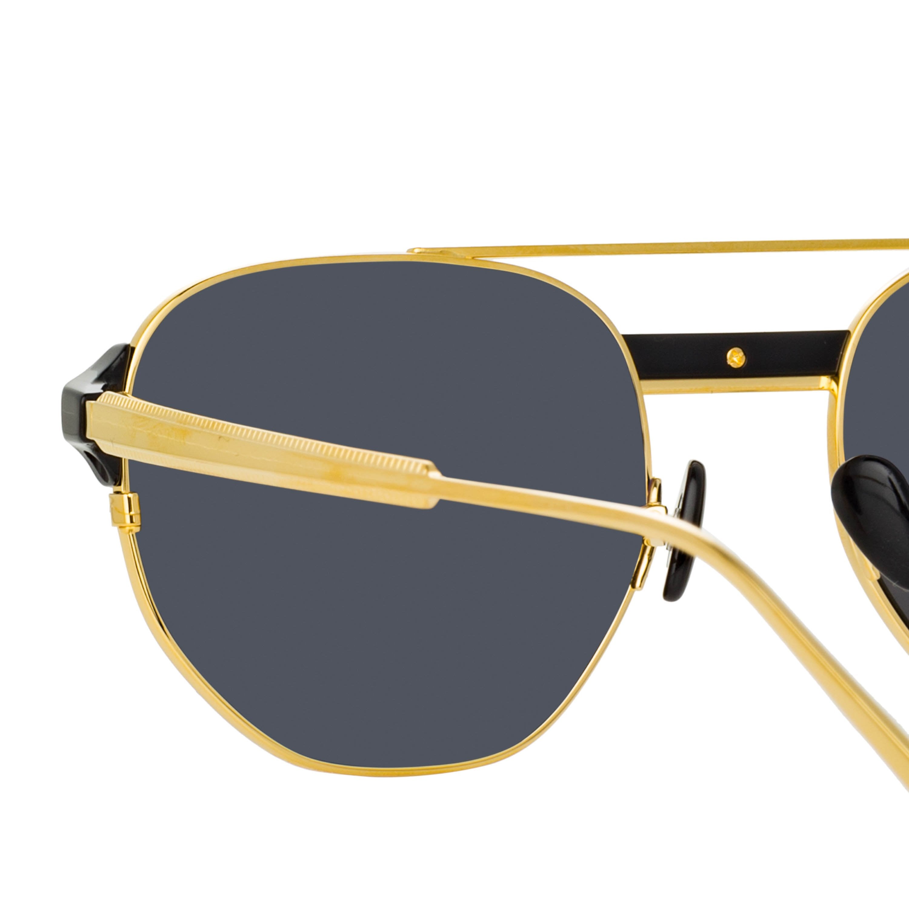 Color_LFL1108C1SUN - Nico Squared Sunglasses in Yellow Gold and Grey