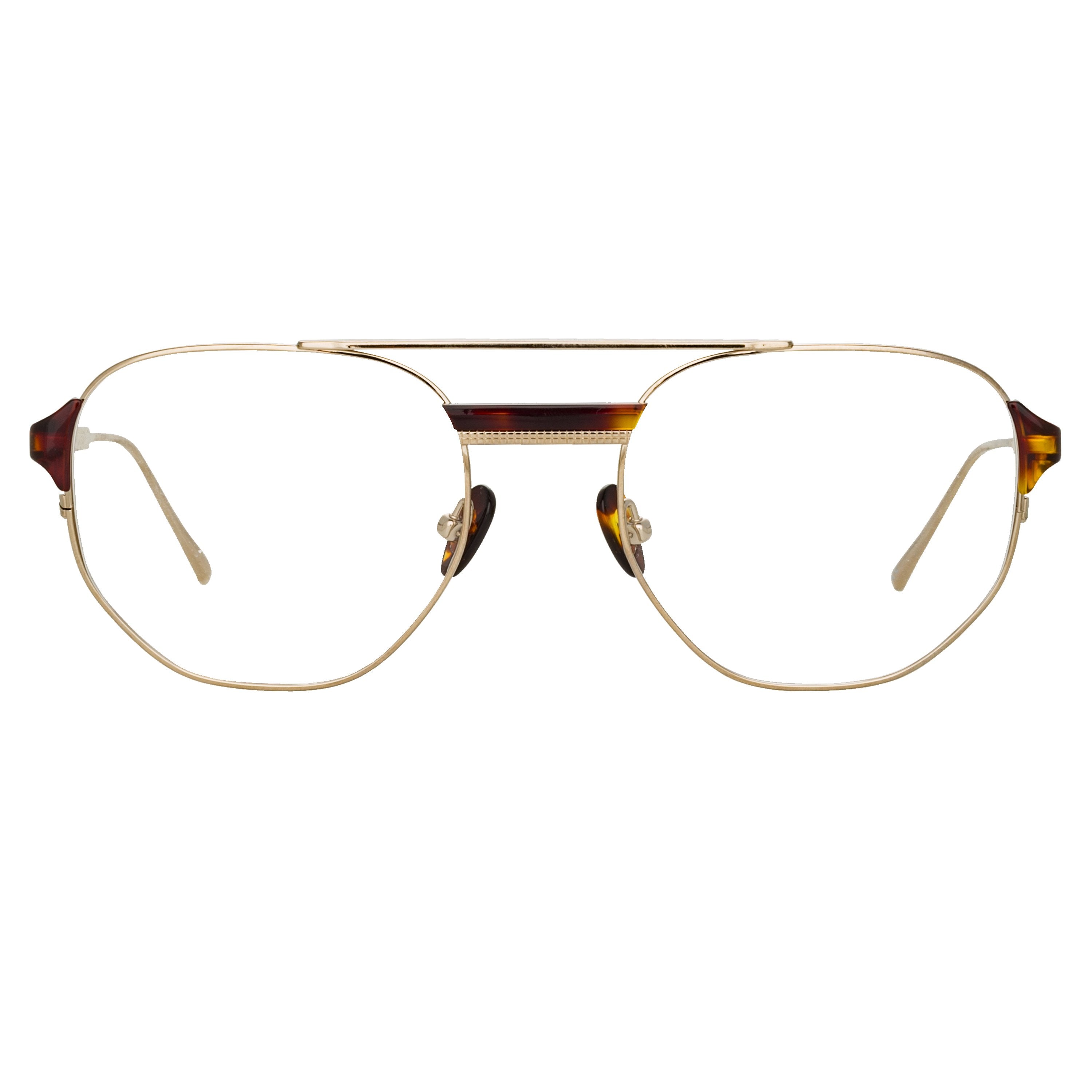 Color_LFL1108C4OPT - Nico Squared Optical Frame in Light Gold and Tortoiseshell