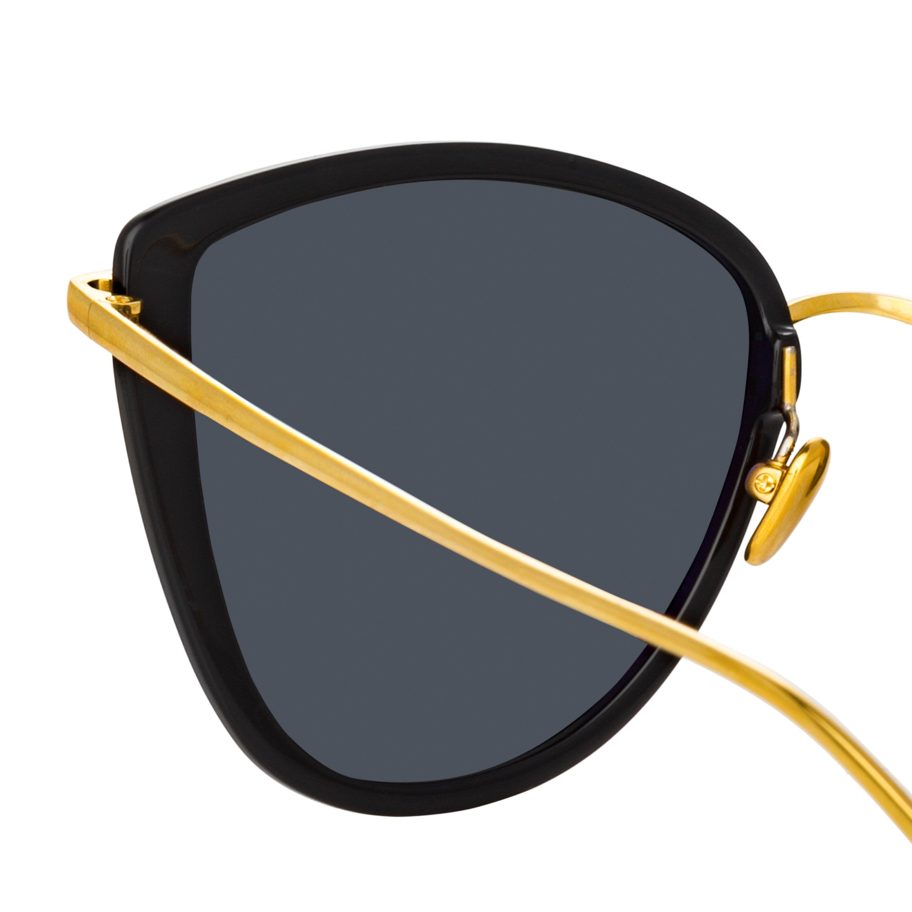 Color_LFL1109C1SUN - Liza Cat Eye Sunglasses in Black and Yellow Gold
