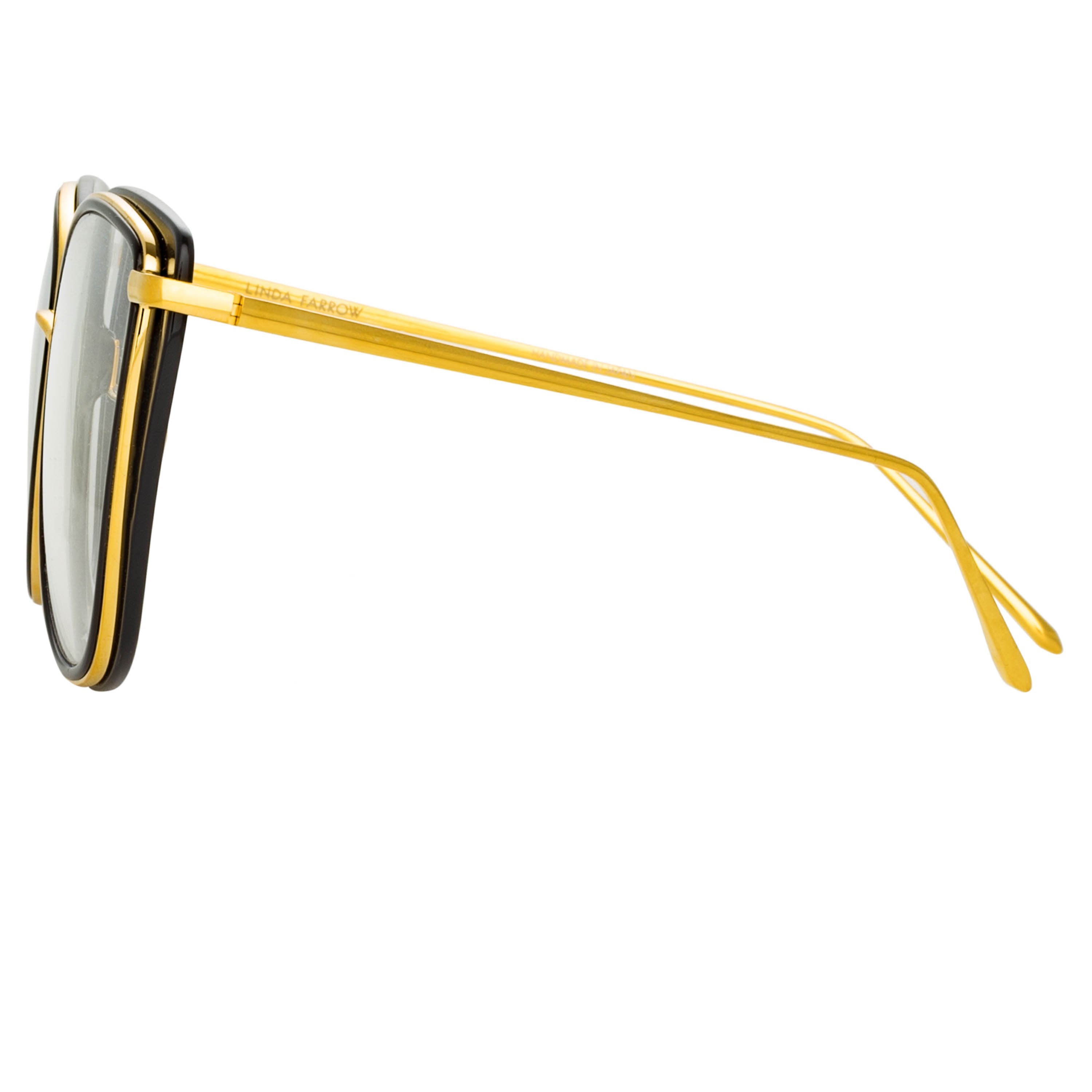 Color_LFL1109C3OPT - Liza Cat Eye Optical Frame in Black and Yellow Gold