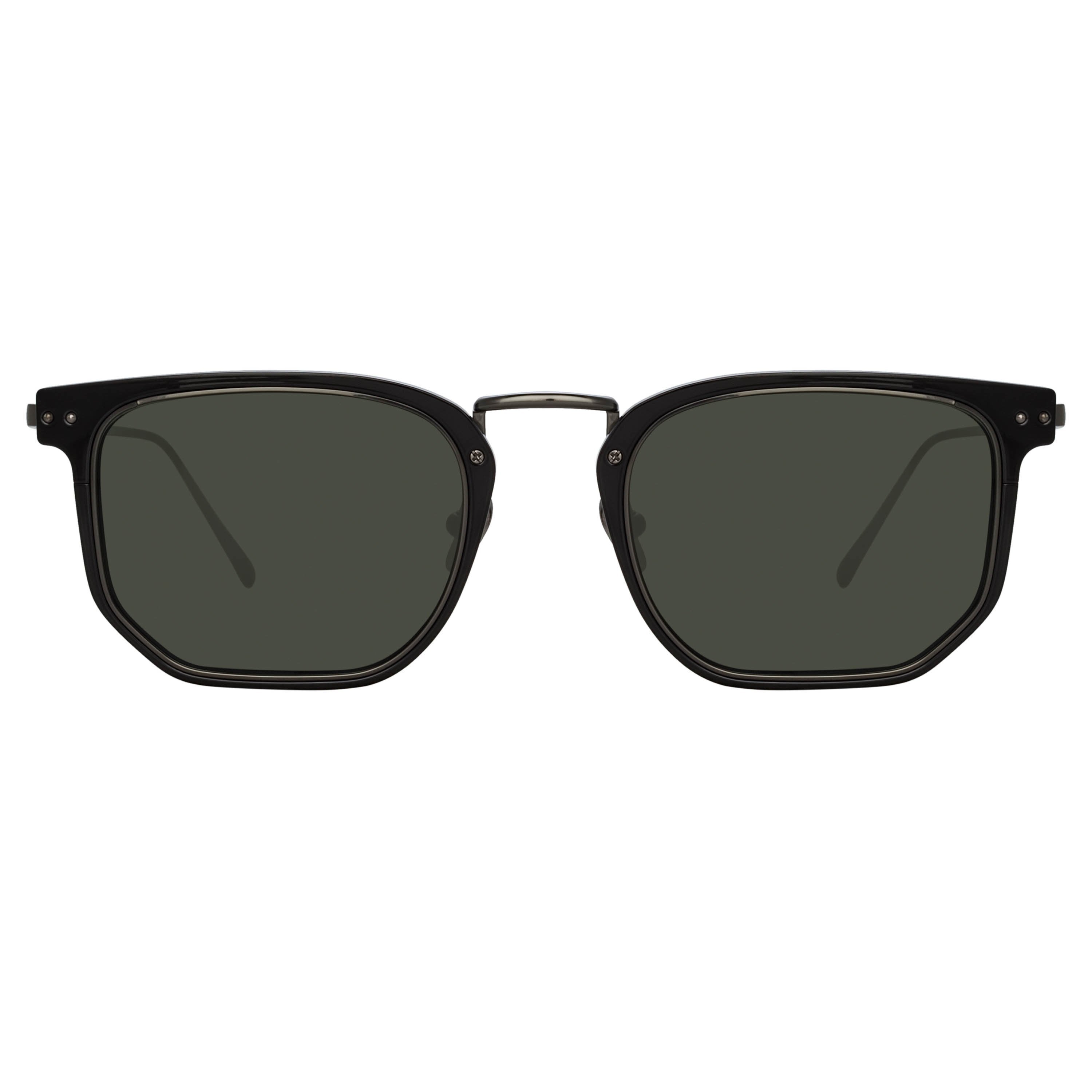 Color_LFL1113C5SUN - Saul D-Frame Sunglasses in Black and Nickel
