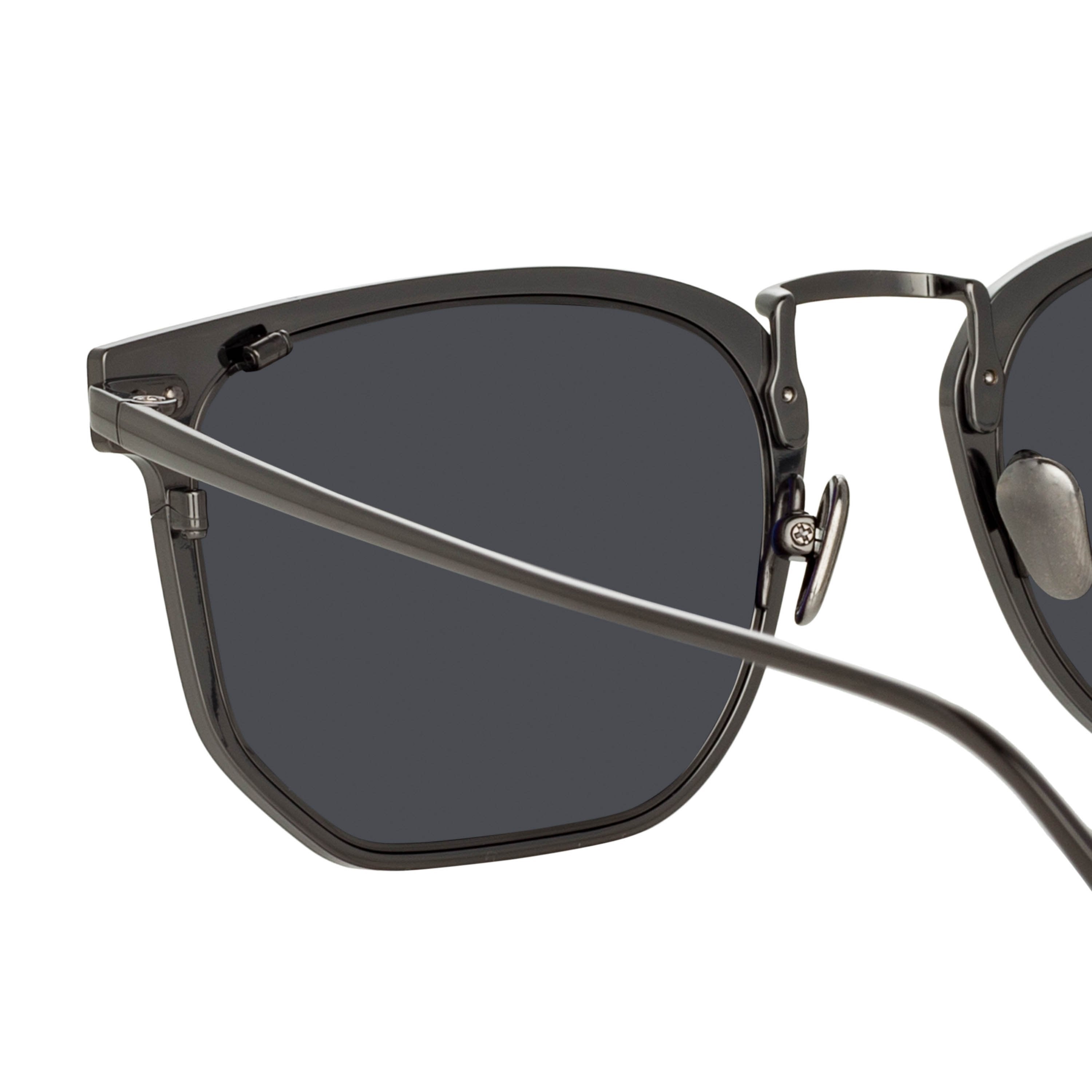 Color_LFL1113C5SUN - Saul D-Frame Sunglasses in Black and Nickel