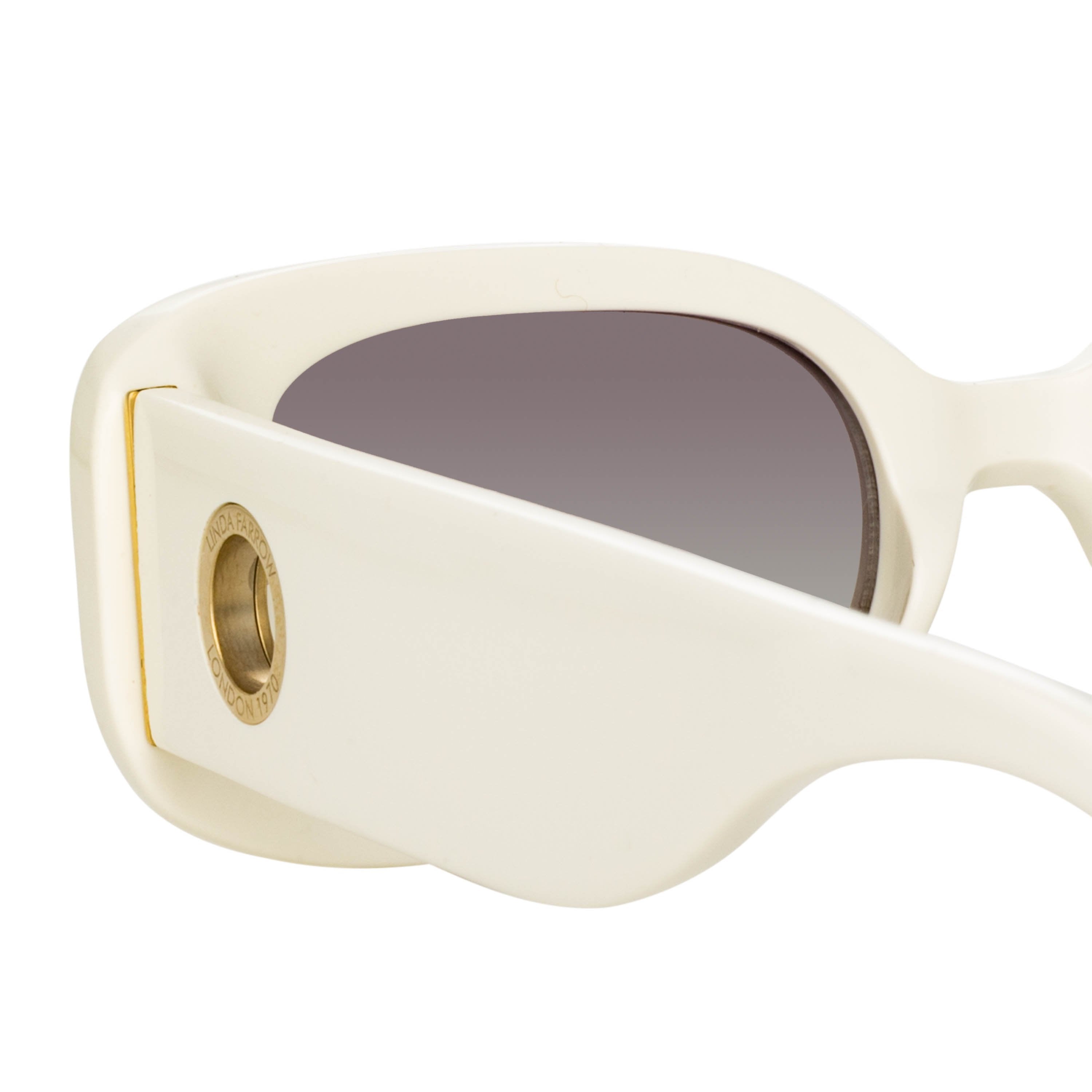 Color_LFL1117C3SUN - Lola Rectangular Sunglasses in White