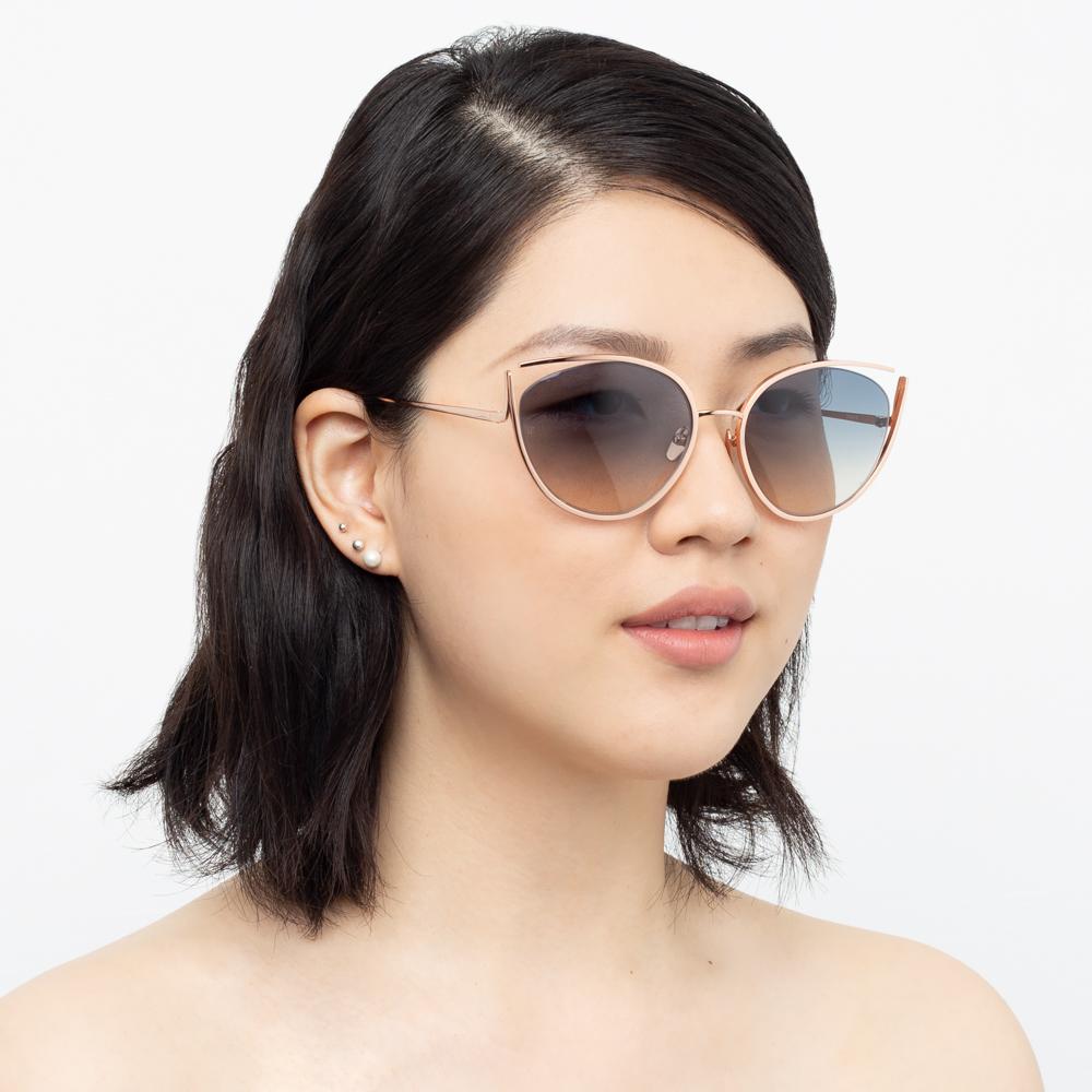 Color_LFL668C11SUN - Linda Farrow Jeanne C11 Cat Eye Sunglasses