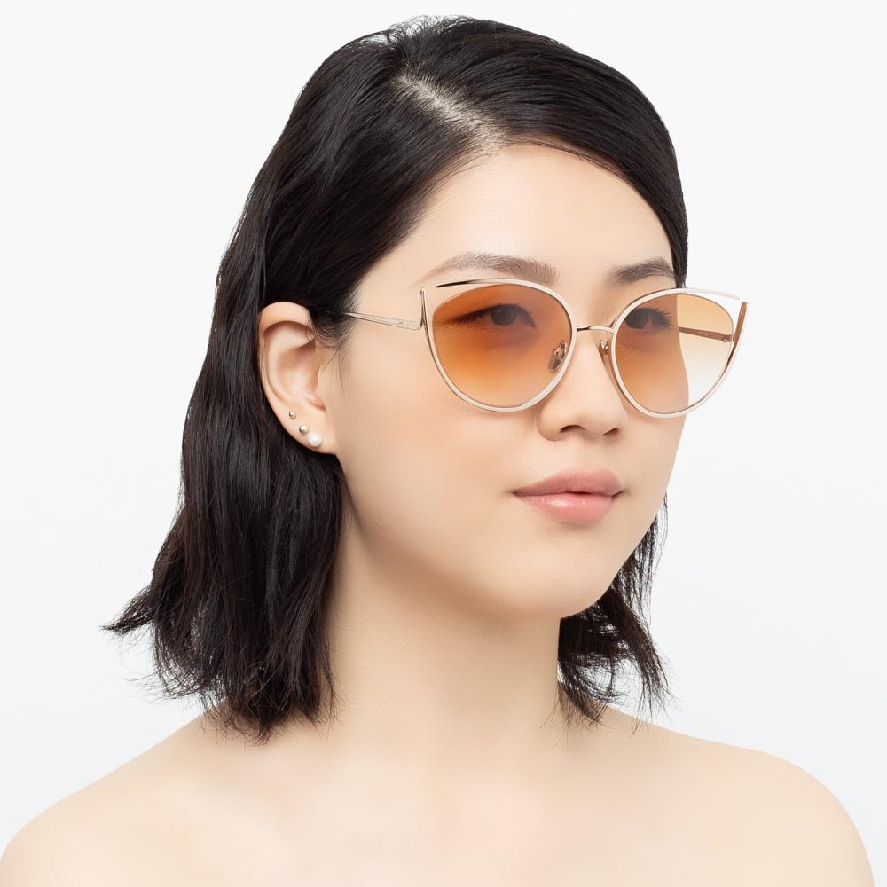 Color_LFL668C12SUN - Linda Farrow Jeanne C12 Cat Eye Sunglasses