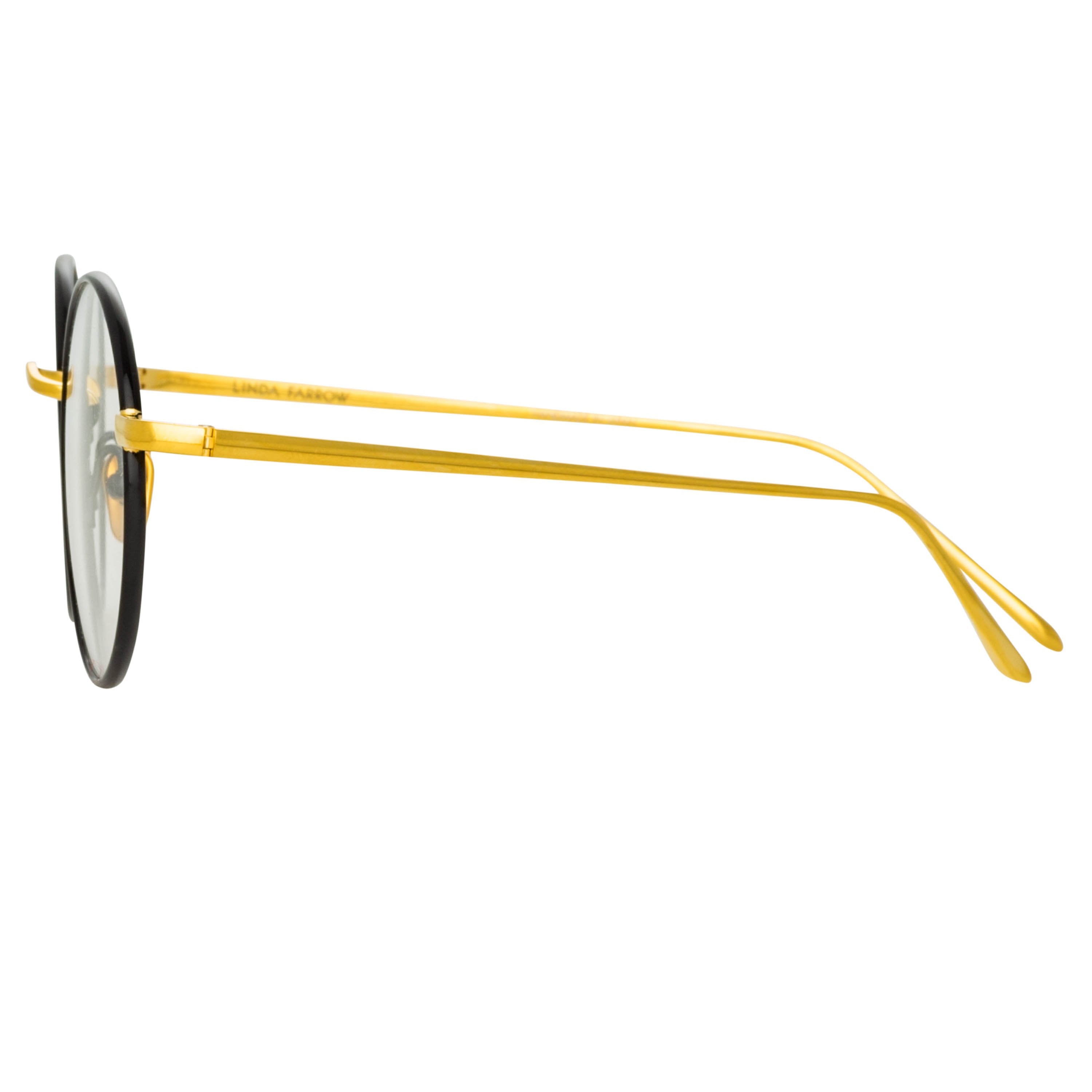 Color_LFL925C1OPT - Adams Oval Optical Frame in Black and Yellow Gold