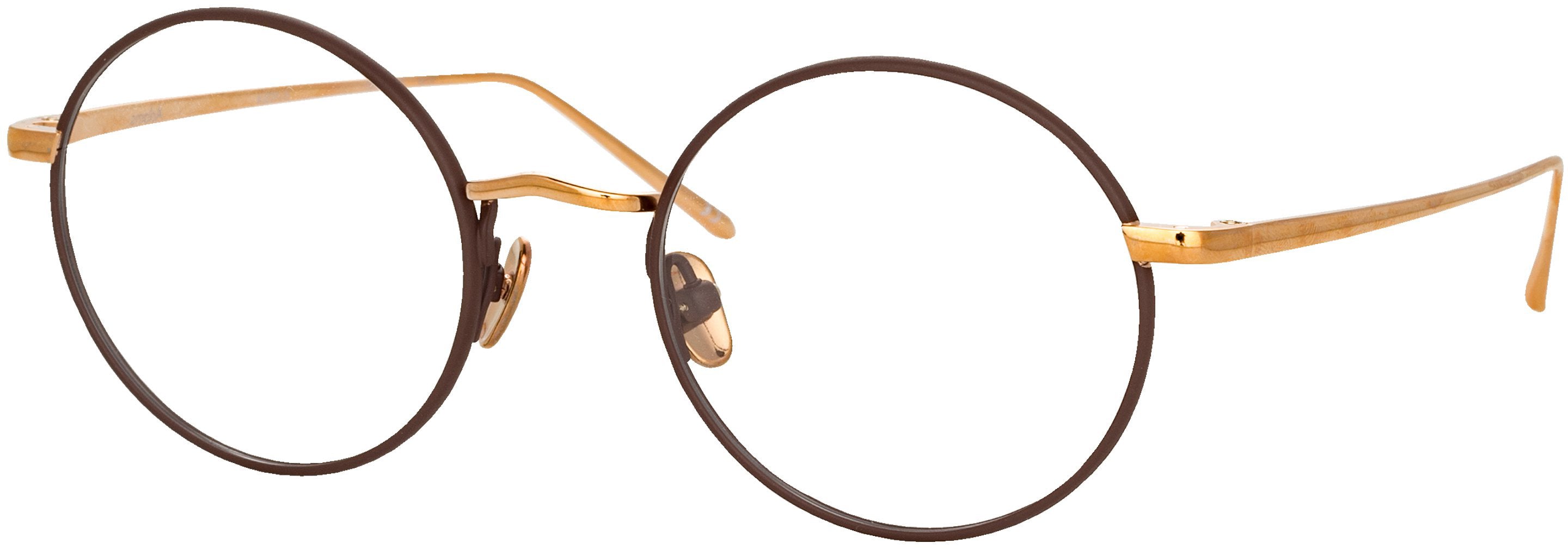 Color_LFL925C4OPT - Adams Oval Optical Frame in Brown and Rose Gold