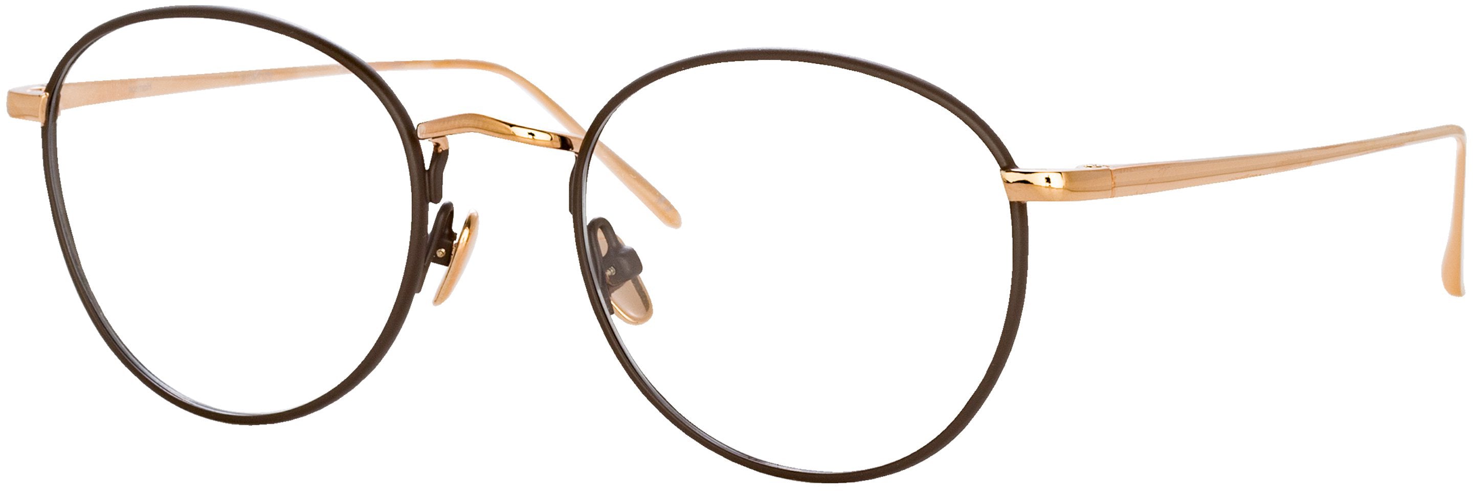 Color_LFL940C4OPT - Harrison Oval Optical Frame in Rose Gold and Brown