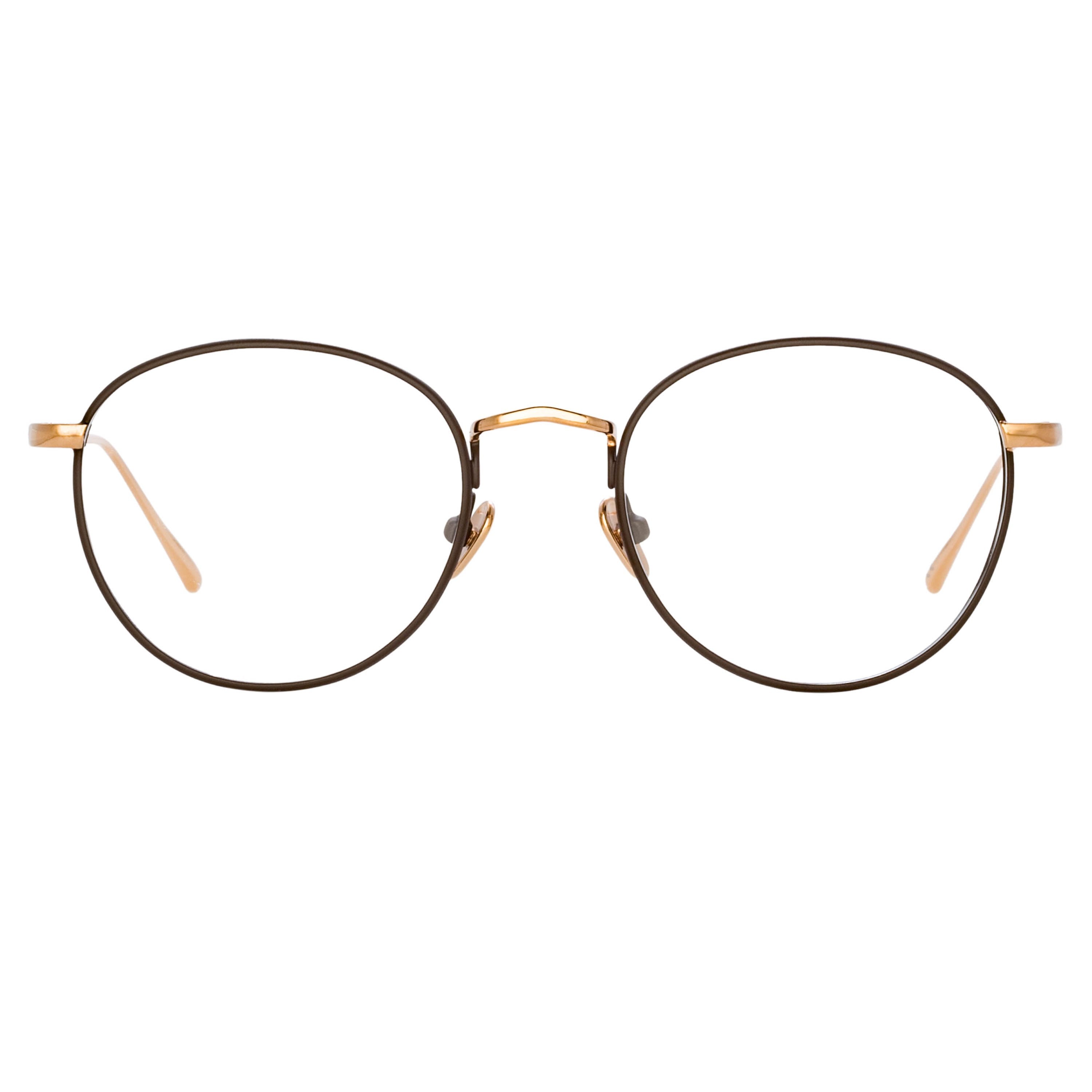 Color_LFL940C4OPT - Harrison Oval Optical Frame in Rose Gold and Brown