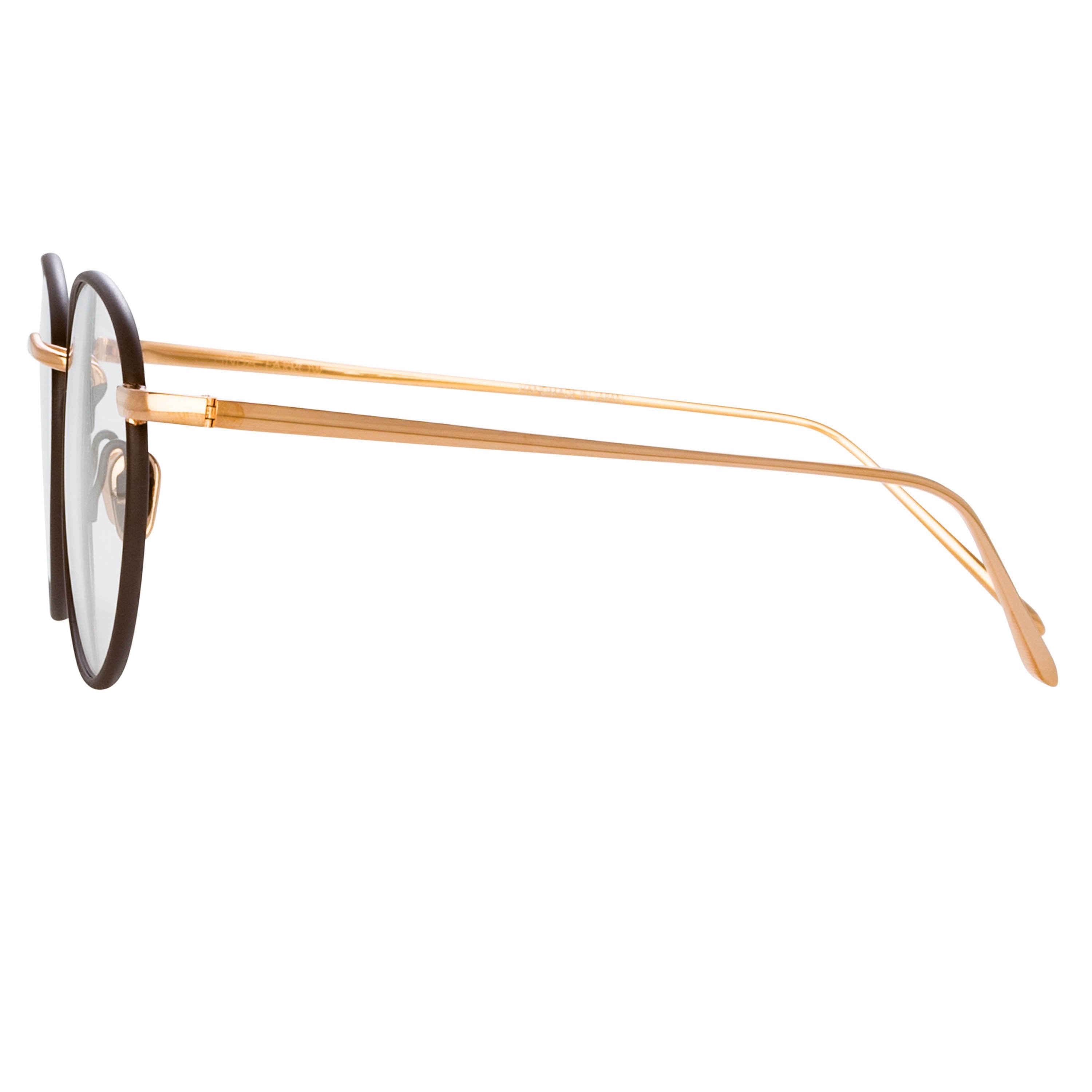 Color_LFL940C4OPT - Harrison Oval Optical Frame in Rose Gold and Brown