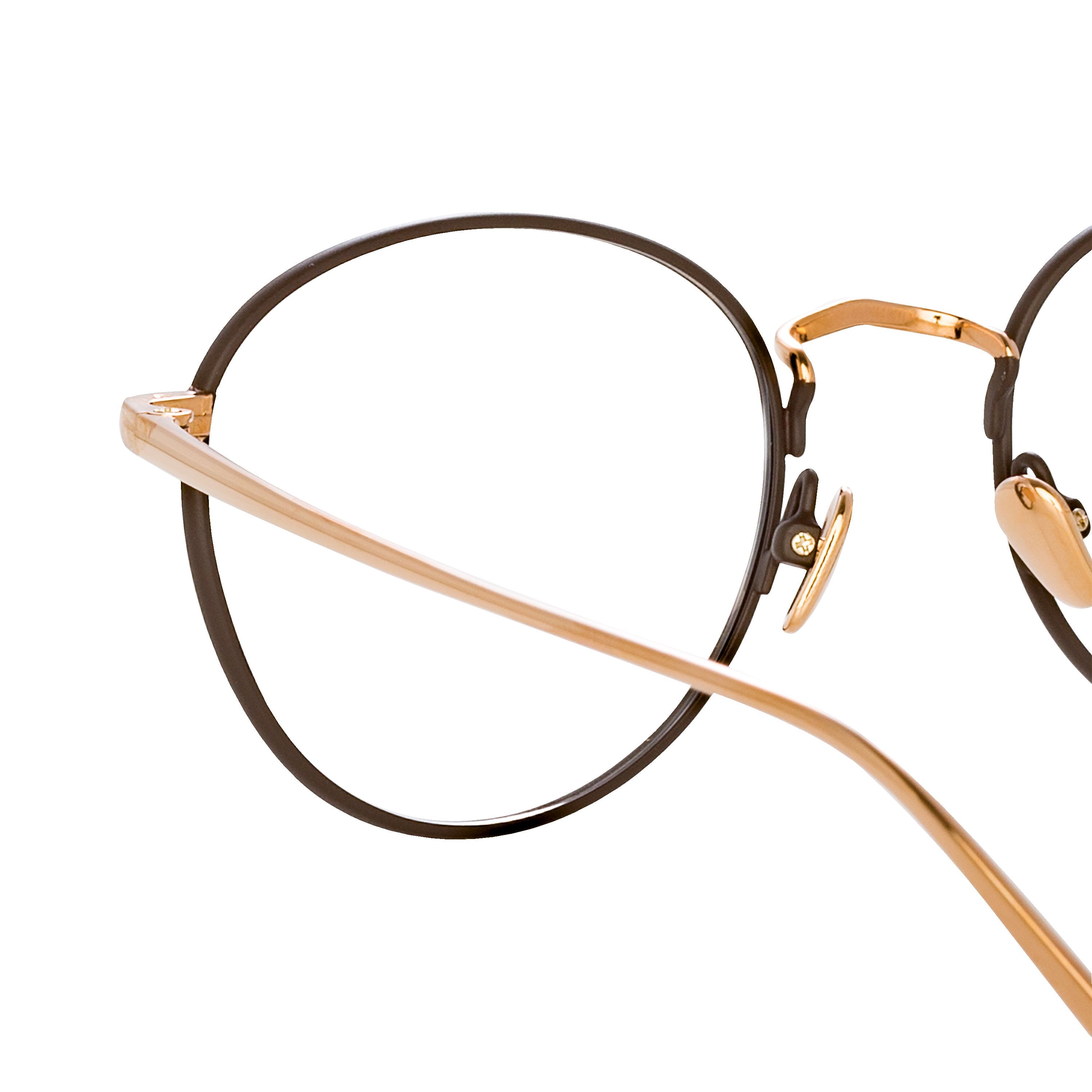 Color_LFL940C4OPT - Harrison Oval Optical Frame in Rose Gold and Brown