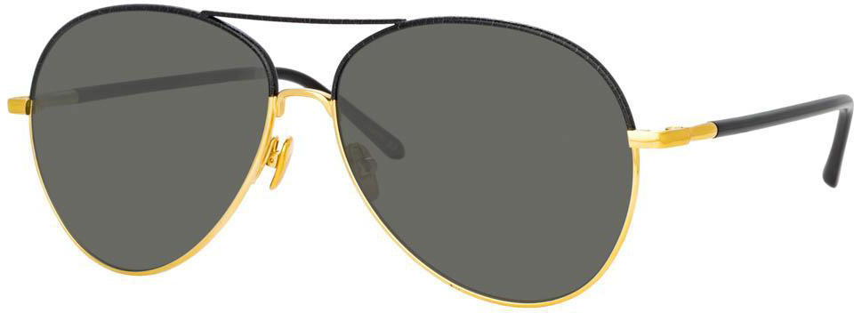 Color_LFL963C12SUN - Diabolo Aviator Sunglasses in Yellow Gold