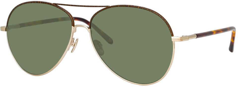 Color_LFL963C13SUN - Diabolo Aviator Sunglasses in Yellow Gold