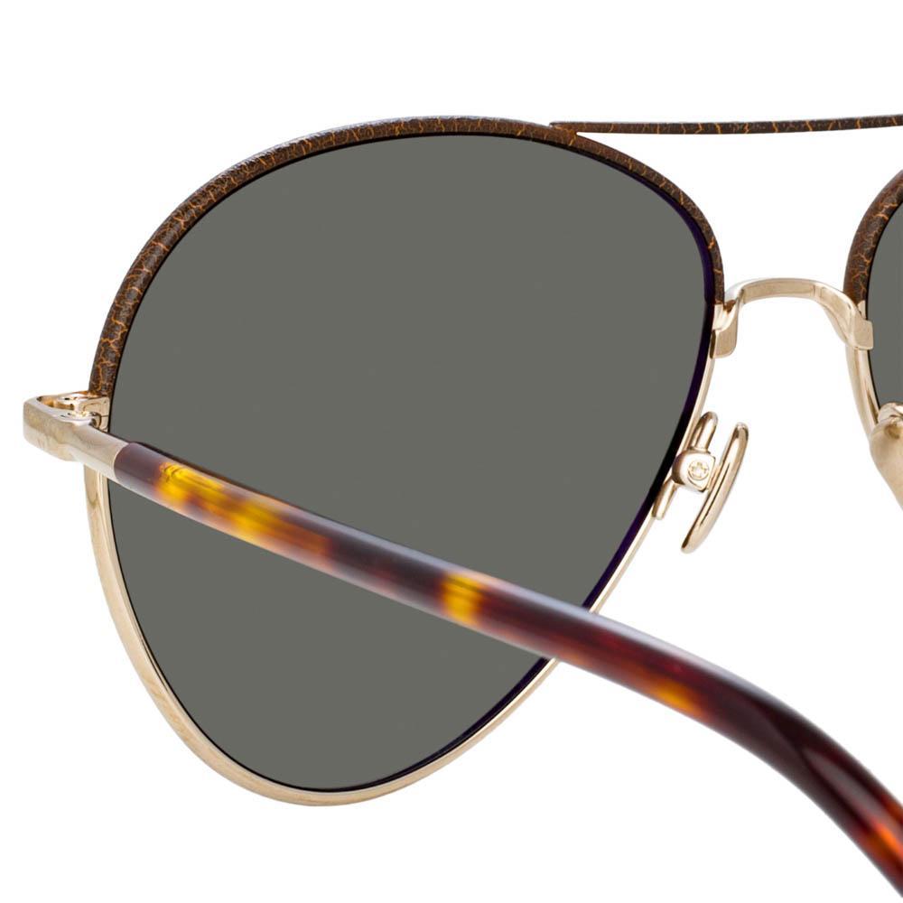 Color_LFL963C13SUN - Diabolo Aviator Sunglasses in Yellow Gold