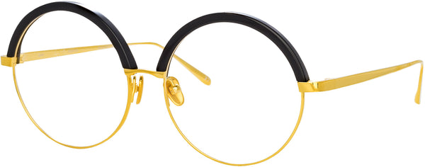 Color_LFL966C8OPT - Annie Round Optical Frame in Black and Yellow Gold