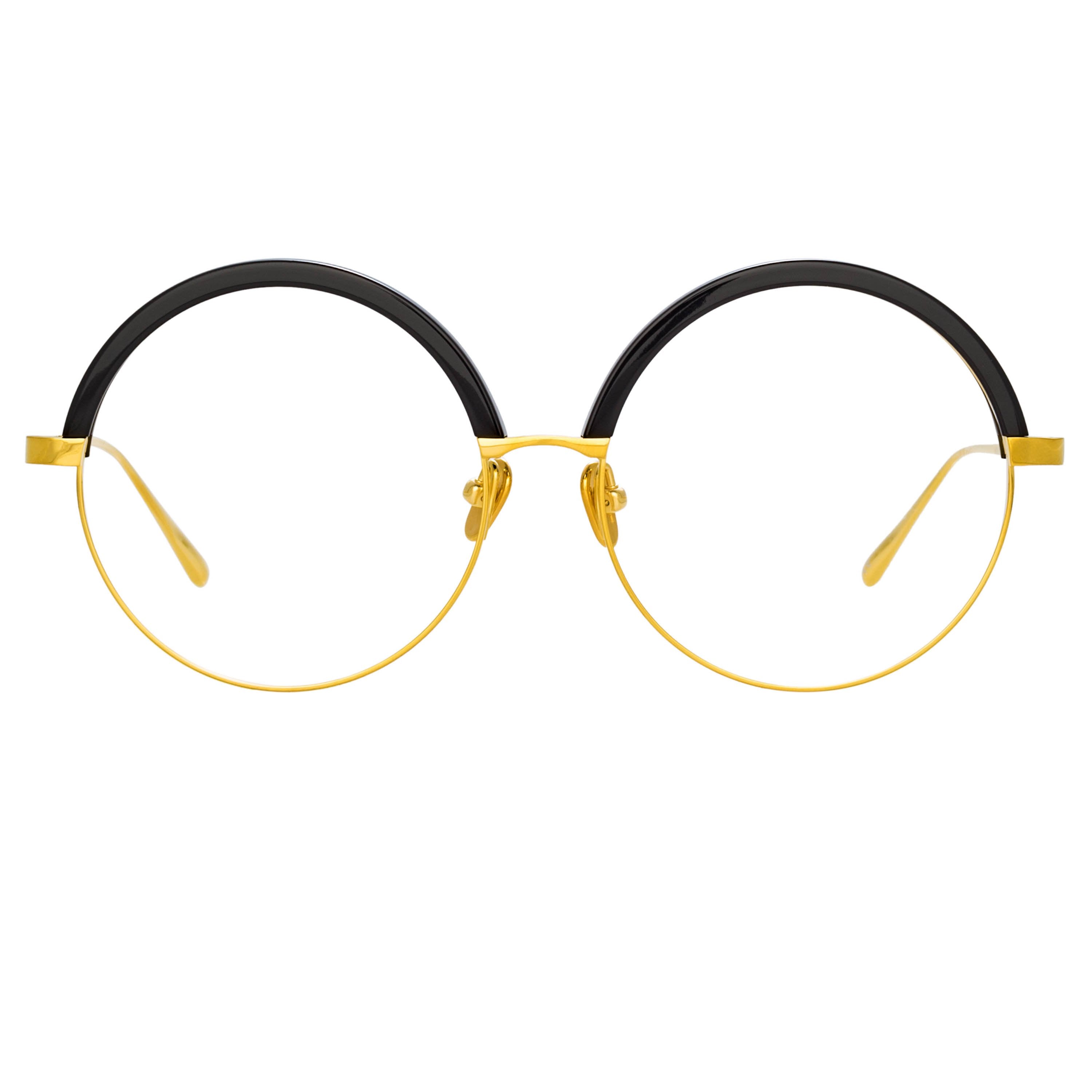 Color_LFL966C8OPT - Annie Round Optical Frame in Black and Yellow Gold