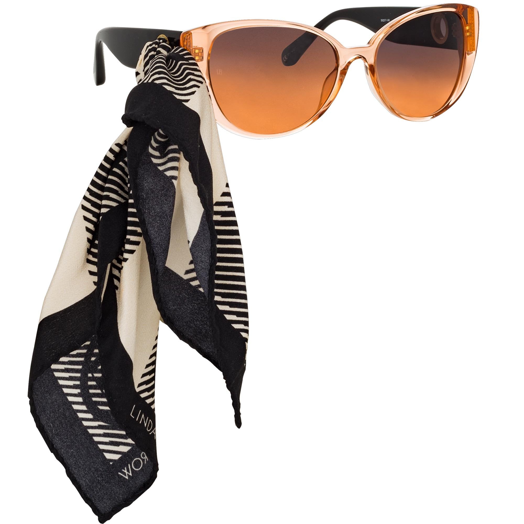 Color_LFL986C5SUN - Saranden Cat Eye Sunglasses in Orange