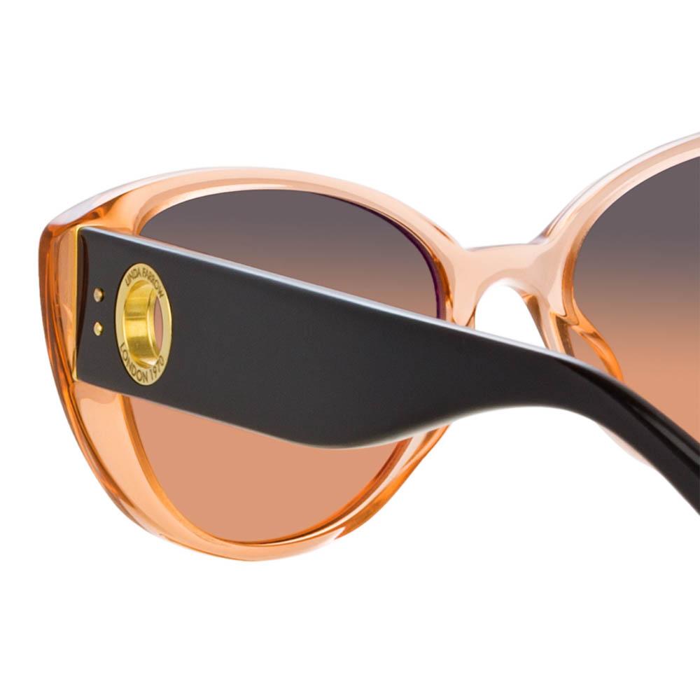 Color_LFL986C5SUN - Saranden Cat Eye Sunglasses in Orange