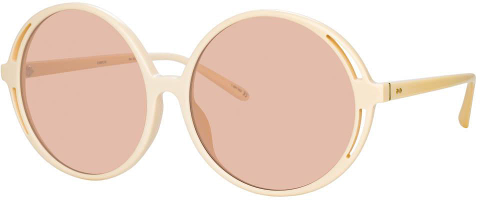 Color_LFL989C3SUN - Bianca Round Sunglasses in White
