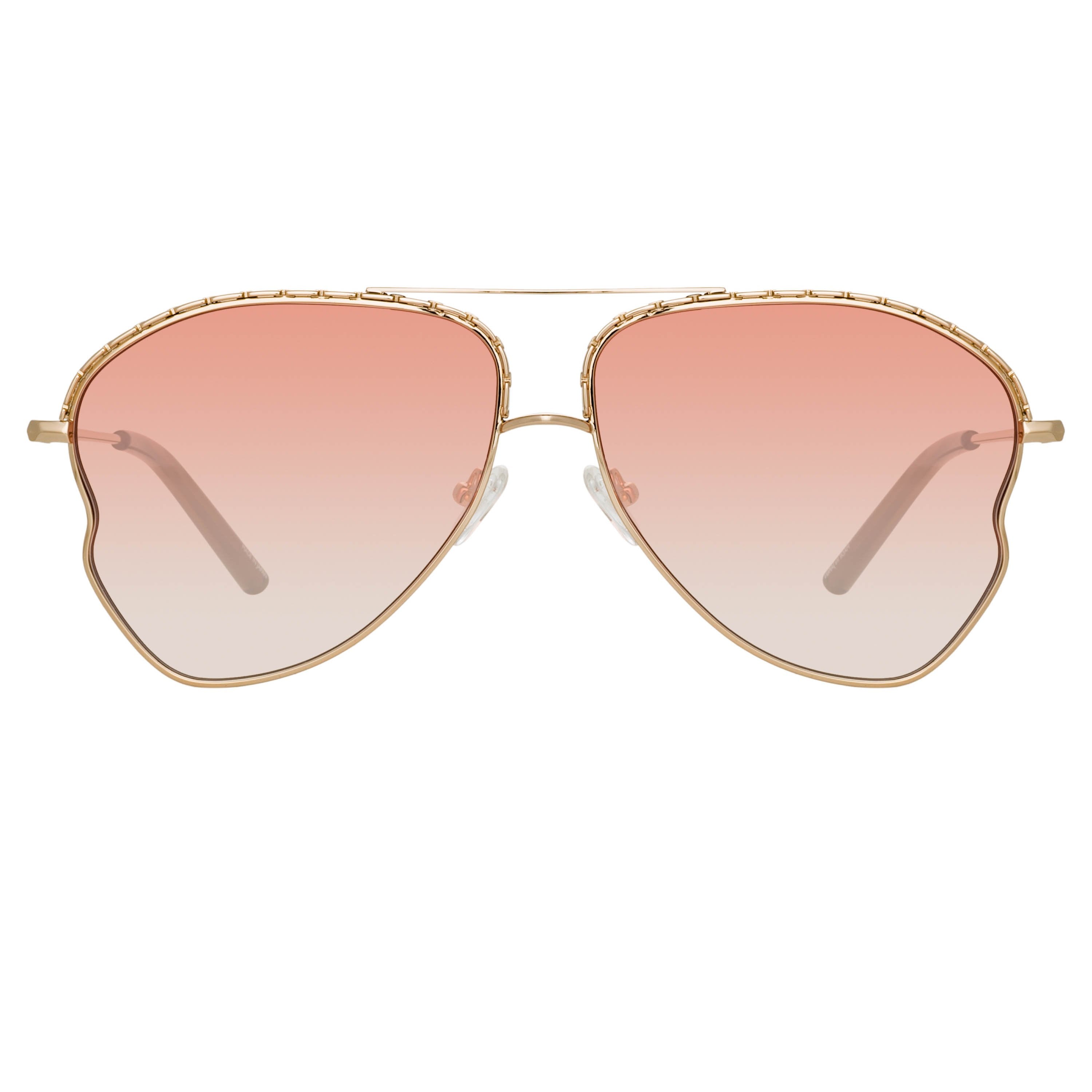 Color_MW272C3SUN - Matthew Williamson Lupin Sunglasses in Light Gold and Orange