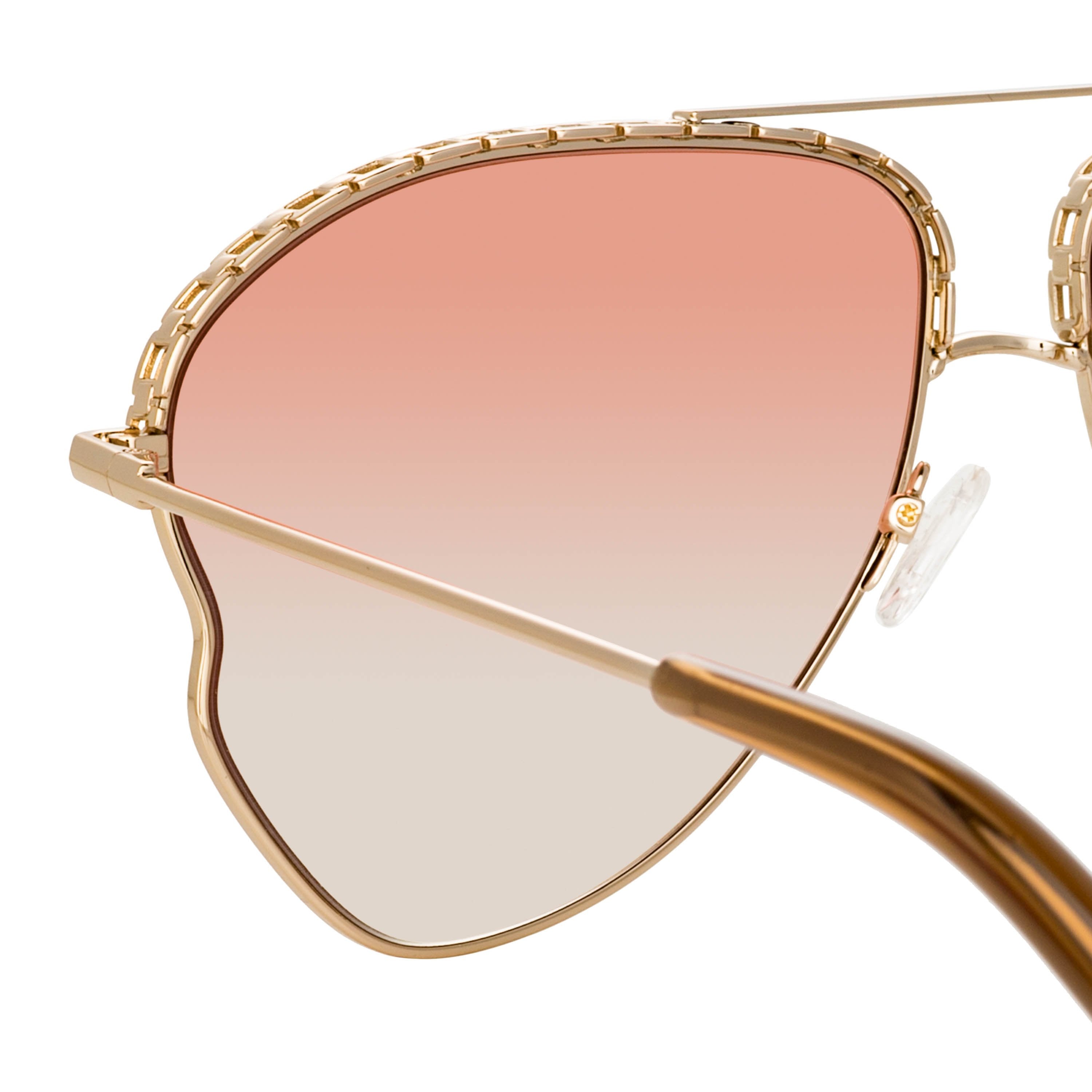 Color_MW272C3SUN - Matthew Williamson Lupin Sunglasses in Light Gold and Orange