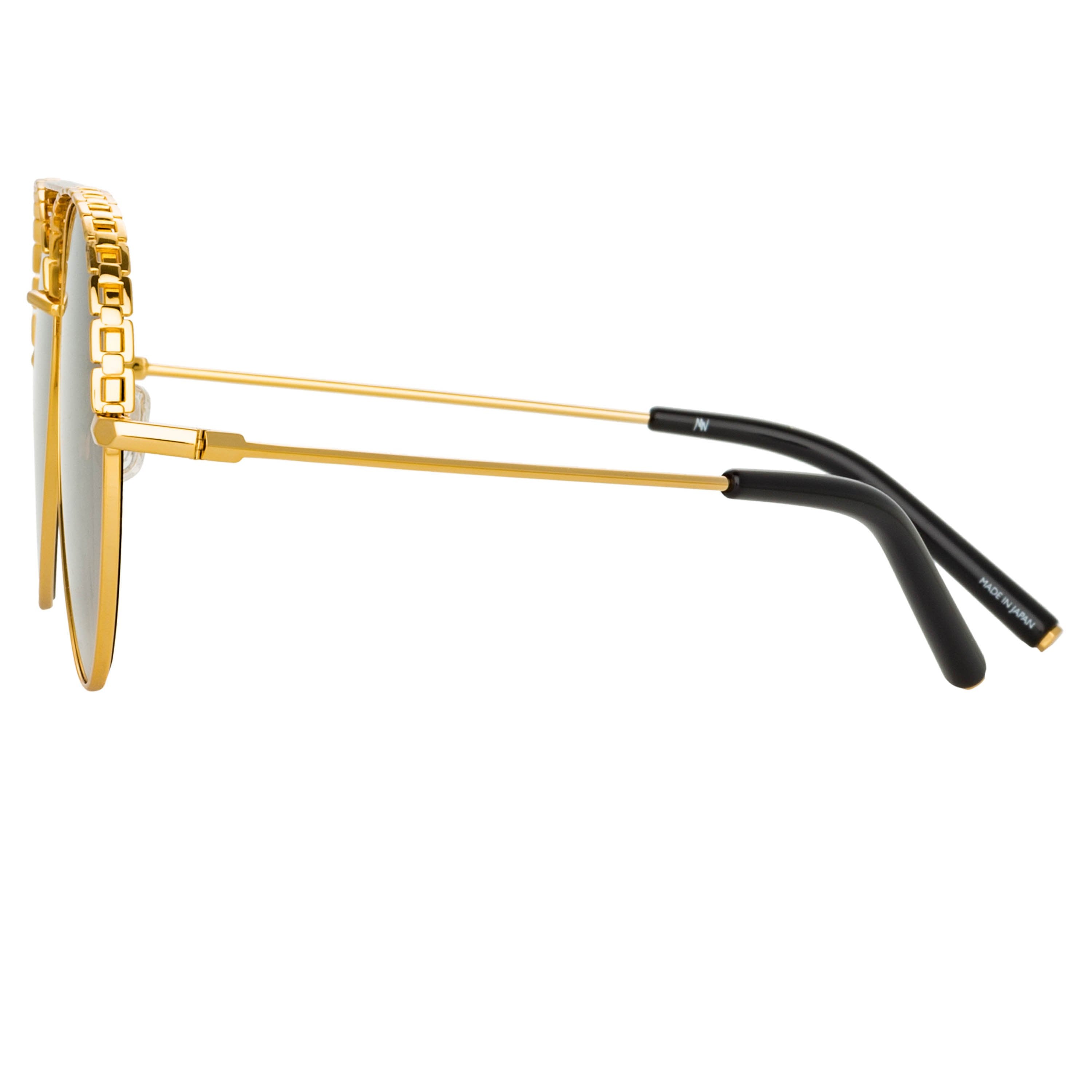 Color_MW273C1SUN - Matthew Williamson Magnolia Sunglasses in Yellow Gold