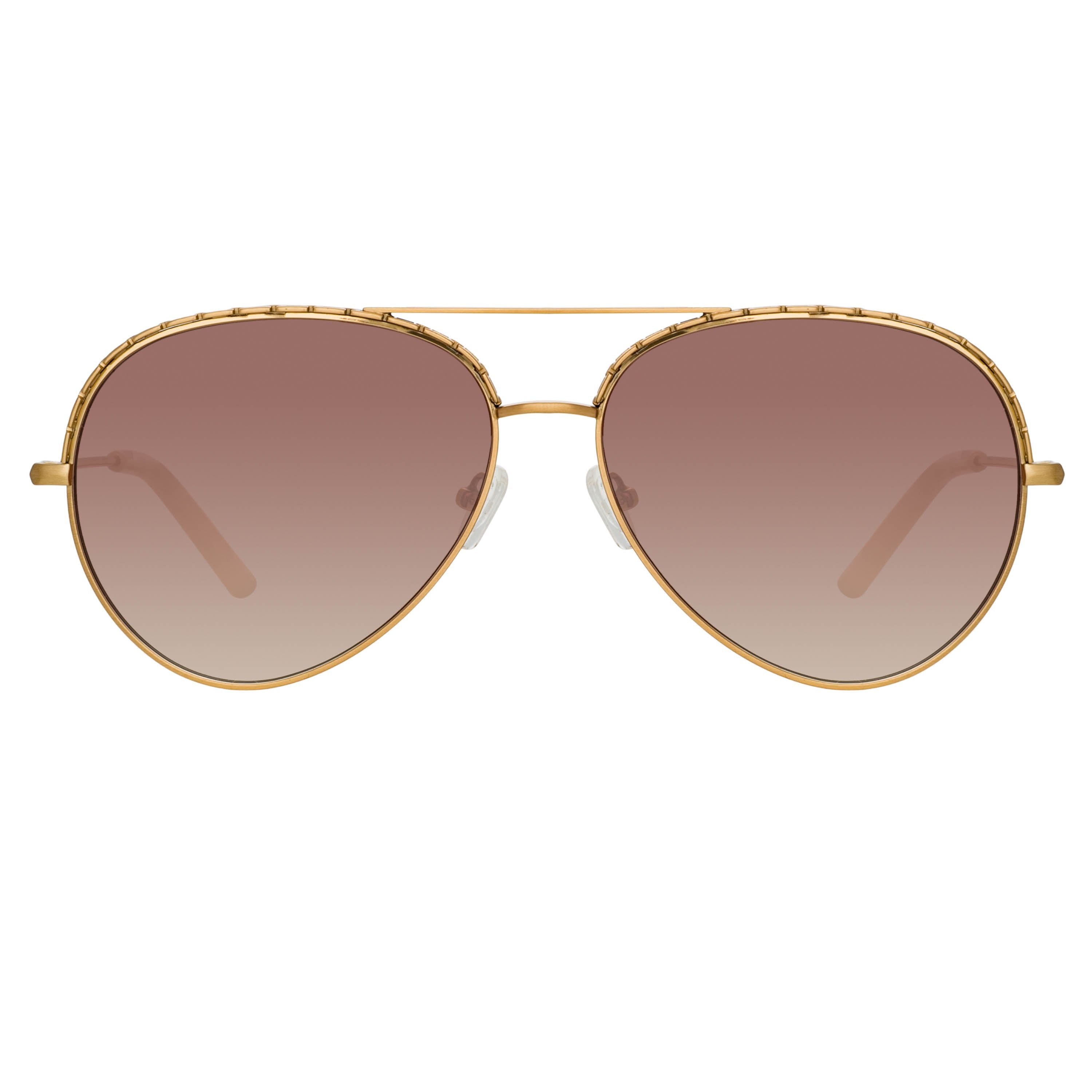 Color_MW273C2SUN - Matthew Williamson Magnolia Sunglasses in Yellow Gold