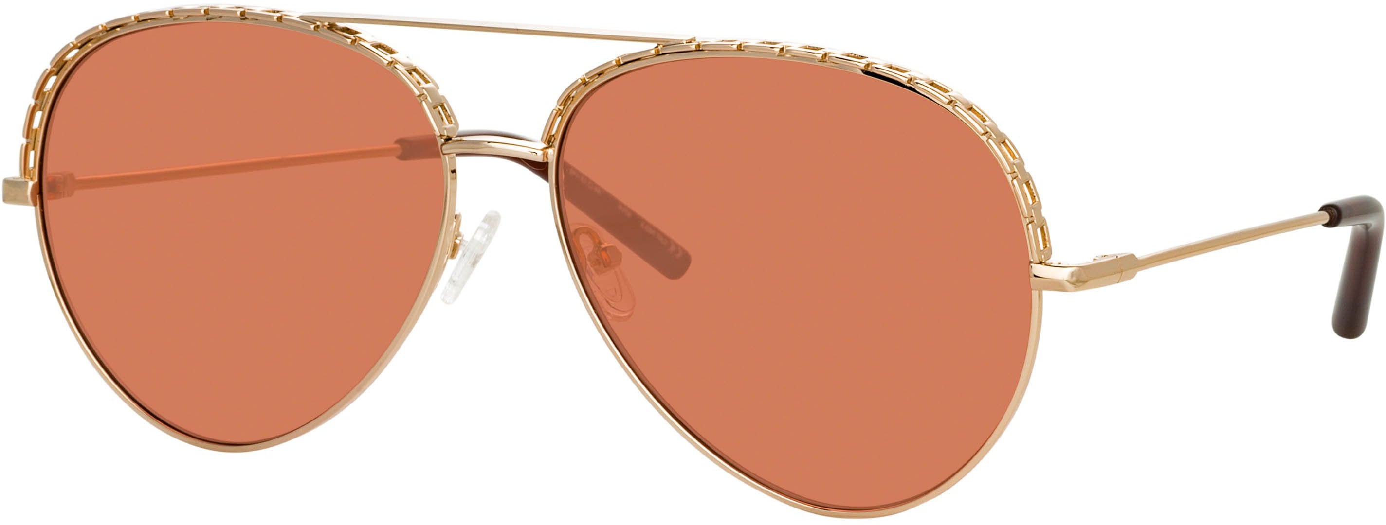 Color_MW273C5SUN - Matthew Williamson Magnolia Sunglasses in Light Gold