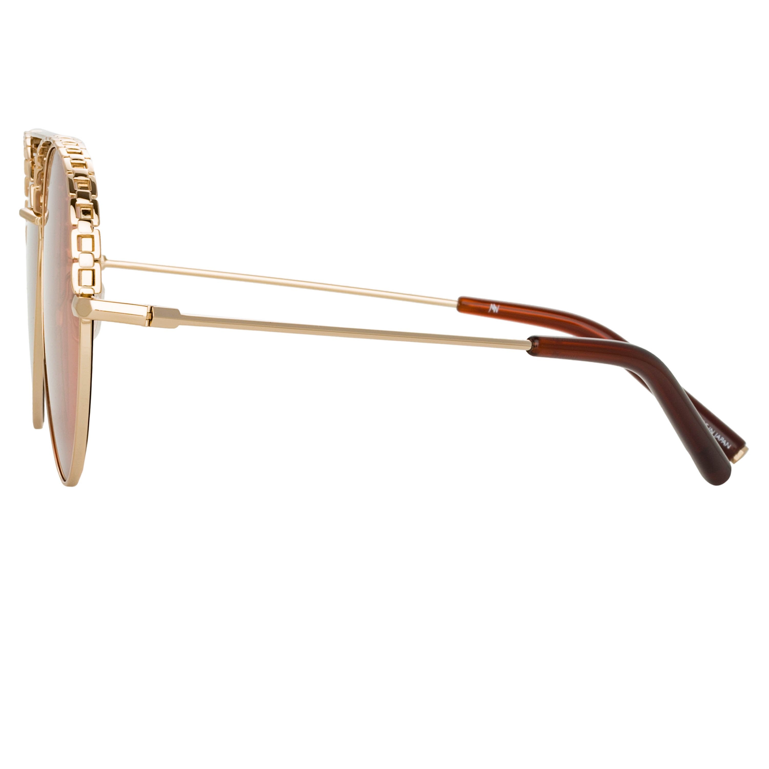 Color_MW273C5SUN - Matthew Williamson Magnolia Sunglasses in Light Gold