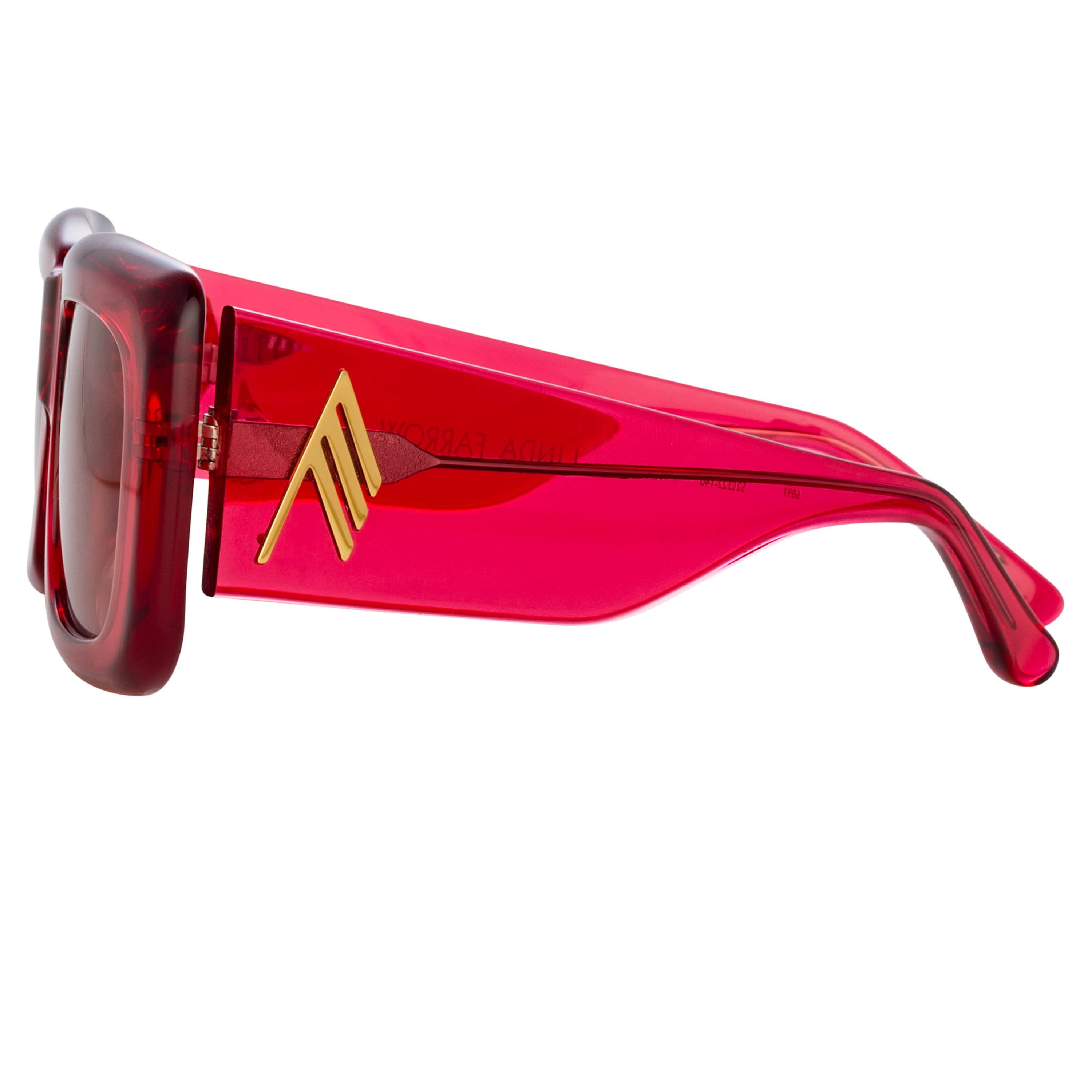 Color_ATTICO3C11SUN - The Attico Marfa Rectangular Sunglasses in Red