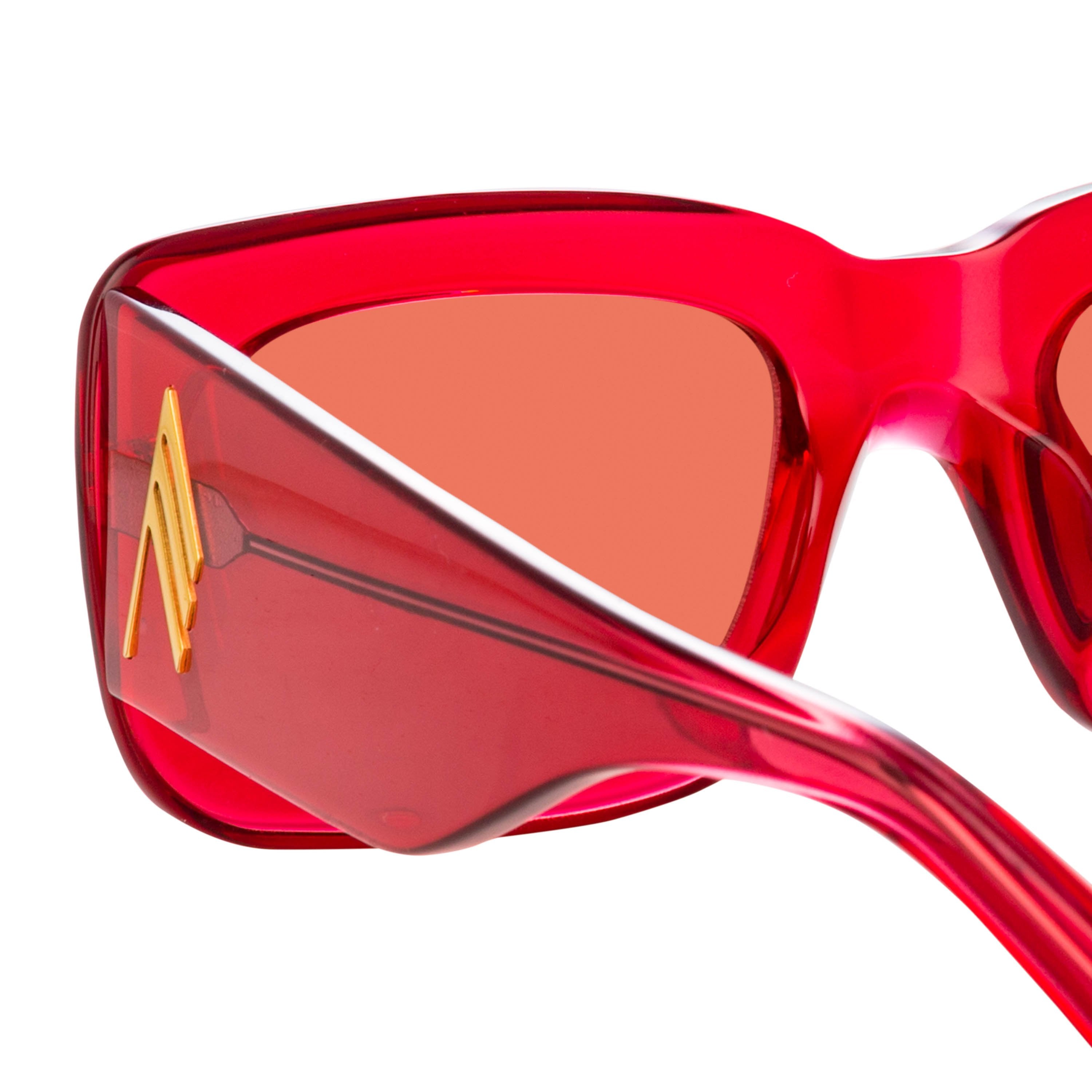 Color_ATTICO3C11SUN - The Attico Marfa Rectangular Sunglasses in Red