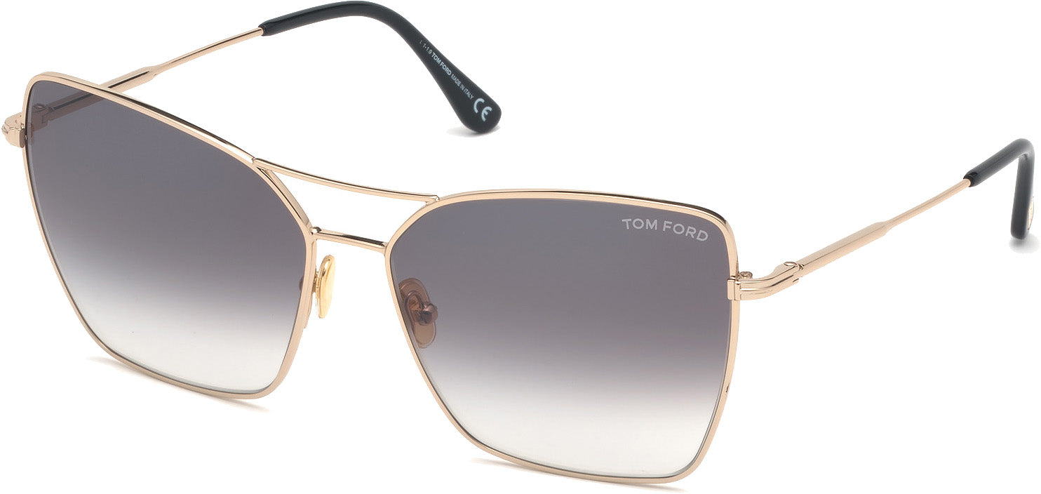 Color_28B - shiny rose gold / gradient smoke