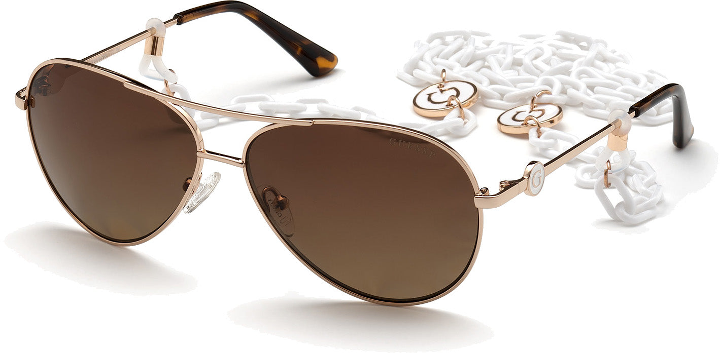 Color_28H - shiny rose gold / brown polarized