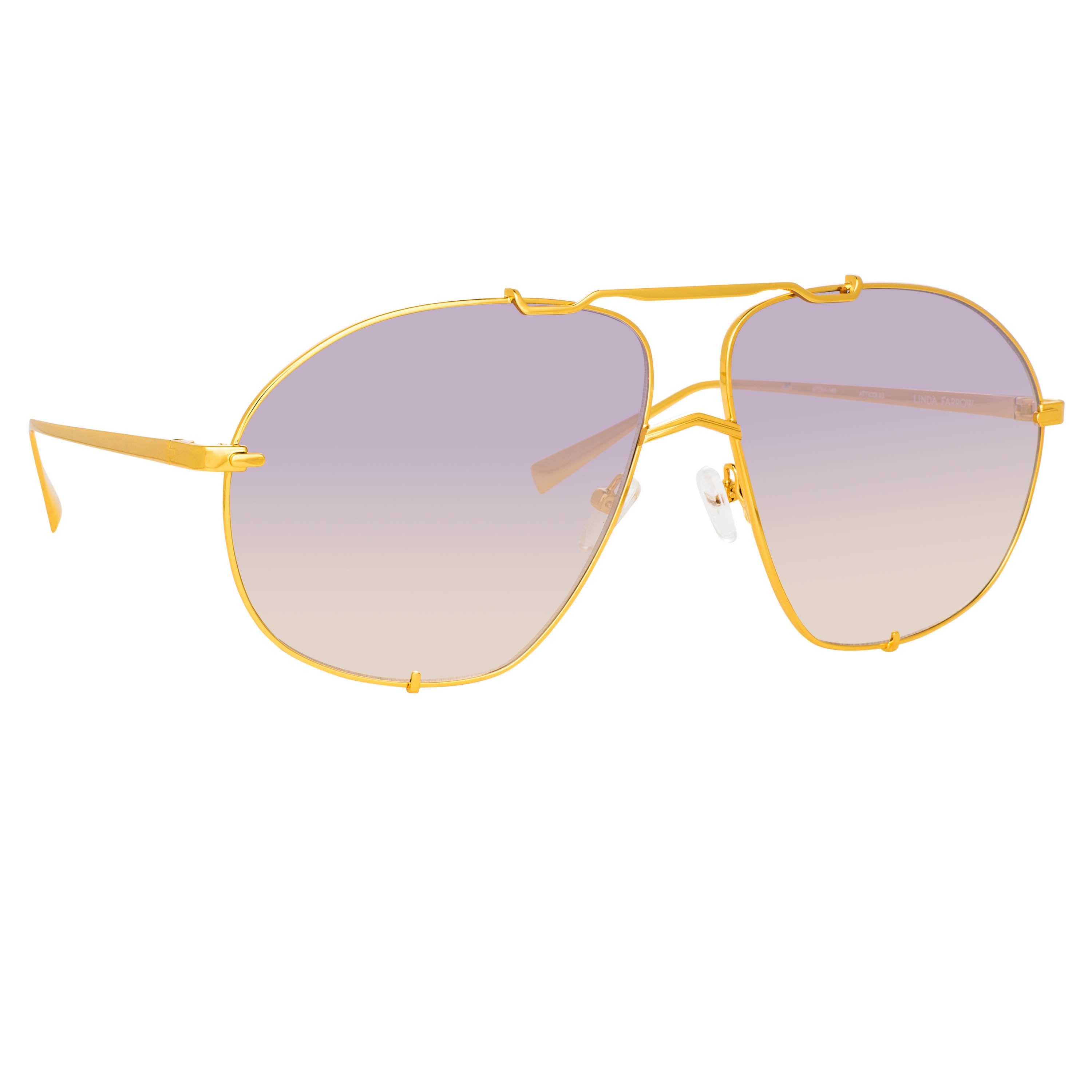 Color_ATTICO13C3SUN - Attico Mina Oversized Sunglasses in Light Gold