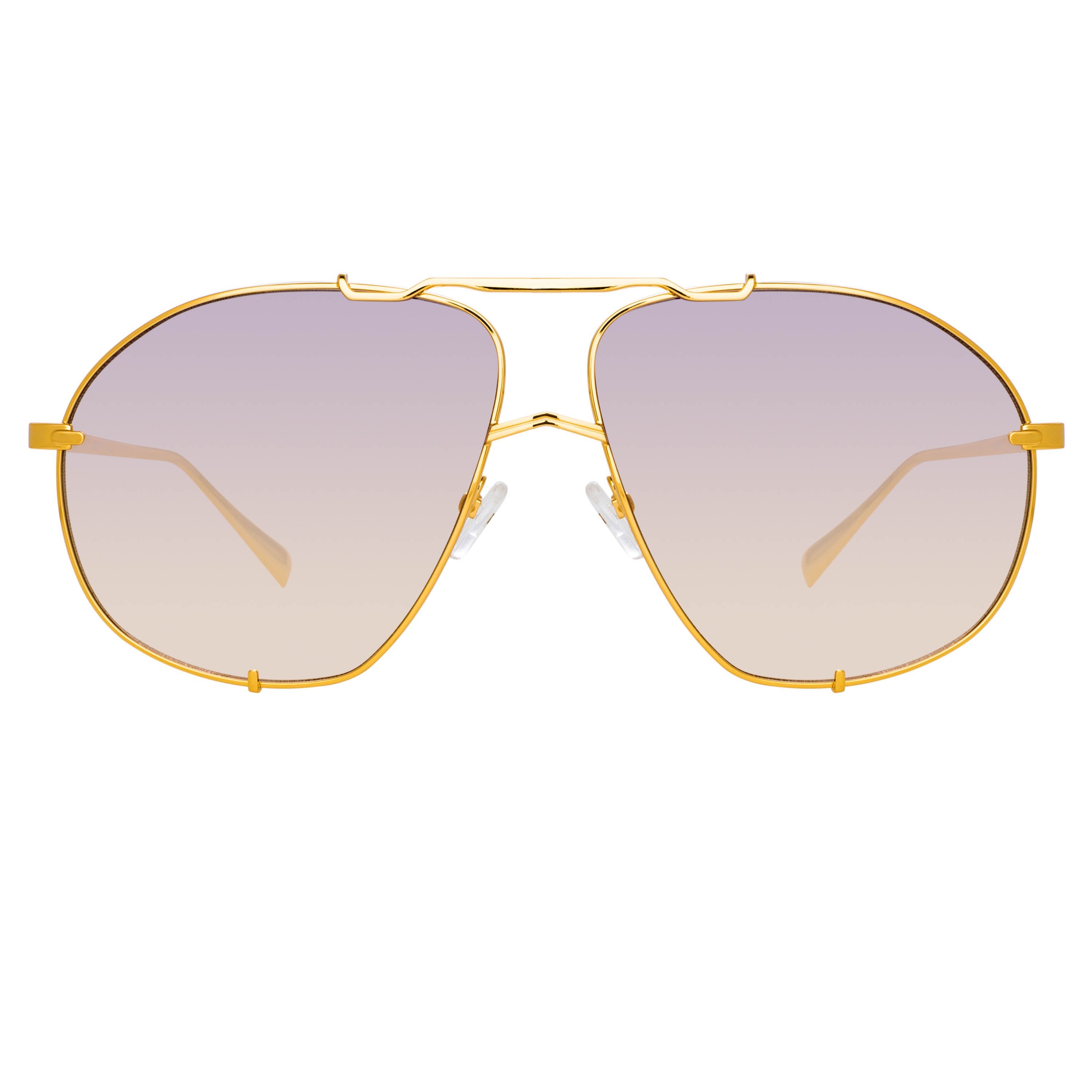Color_ATTICO13C3SUN - Attico Mina Oversized Sunglasses in Light Gold