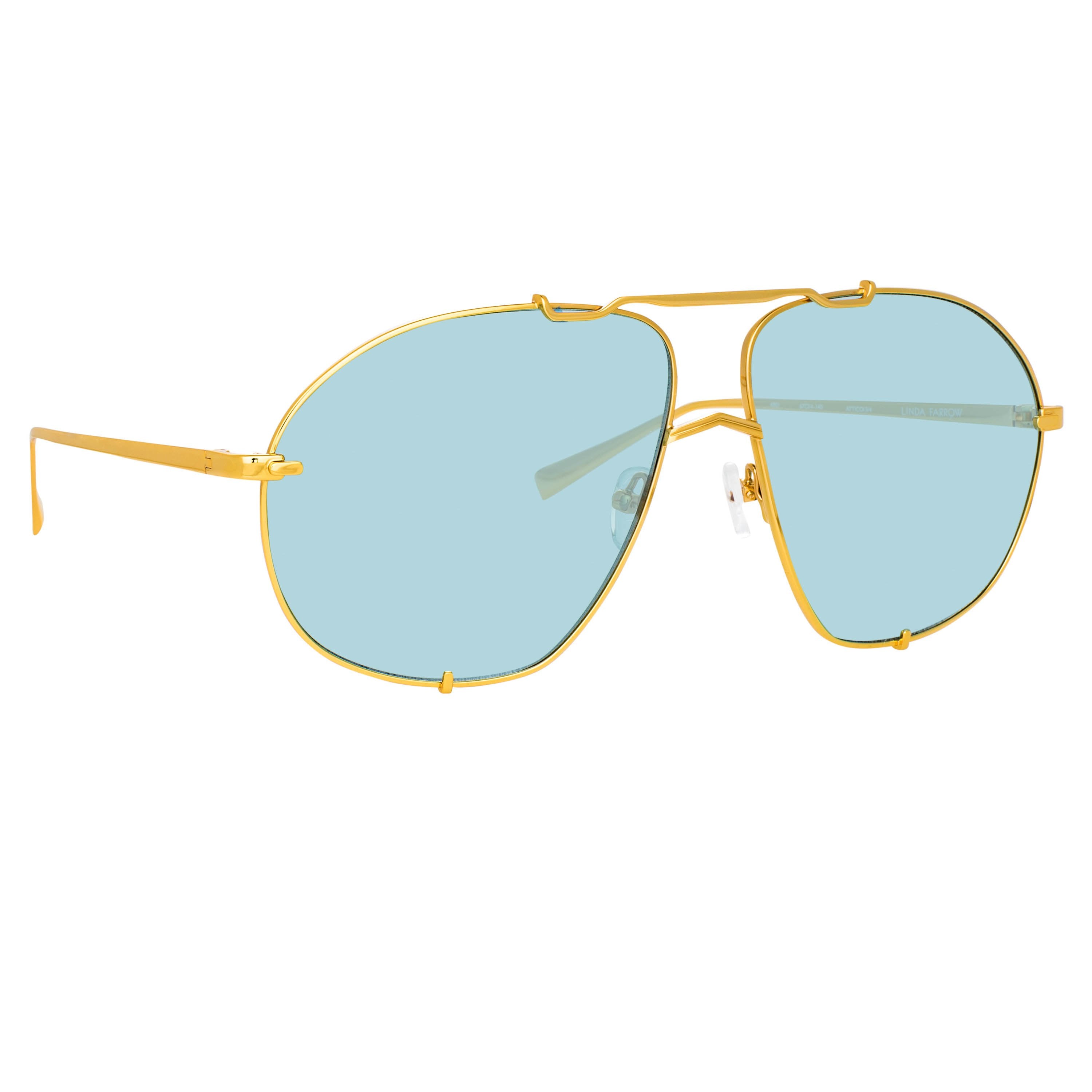 Color_ATTICO13C4SUN - Attico Mina Oversized Sunglasses in Light Gold and Blue
