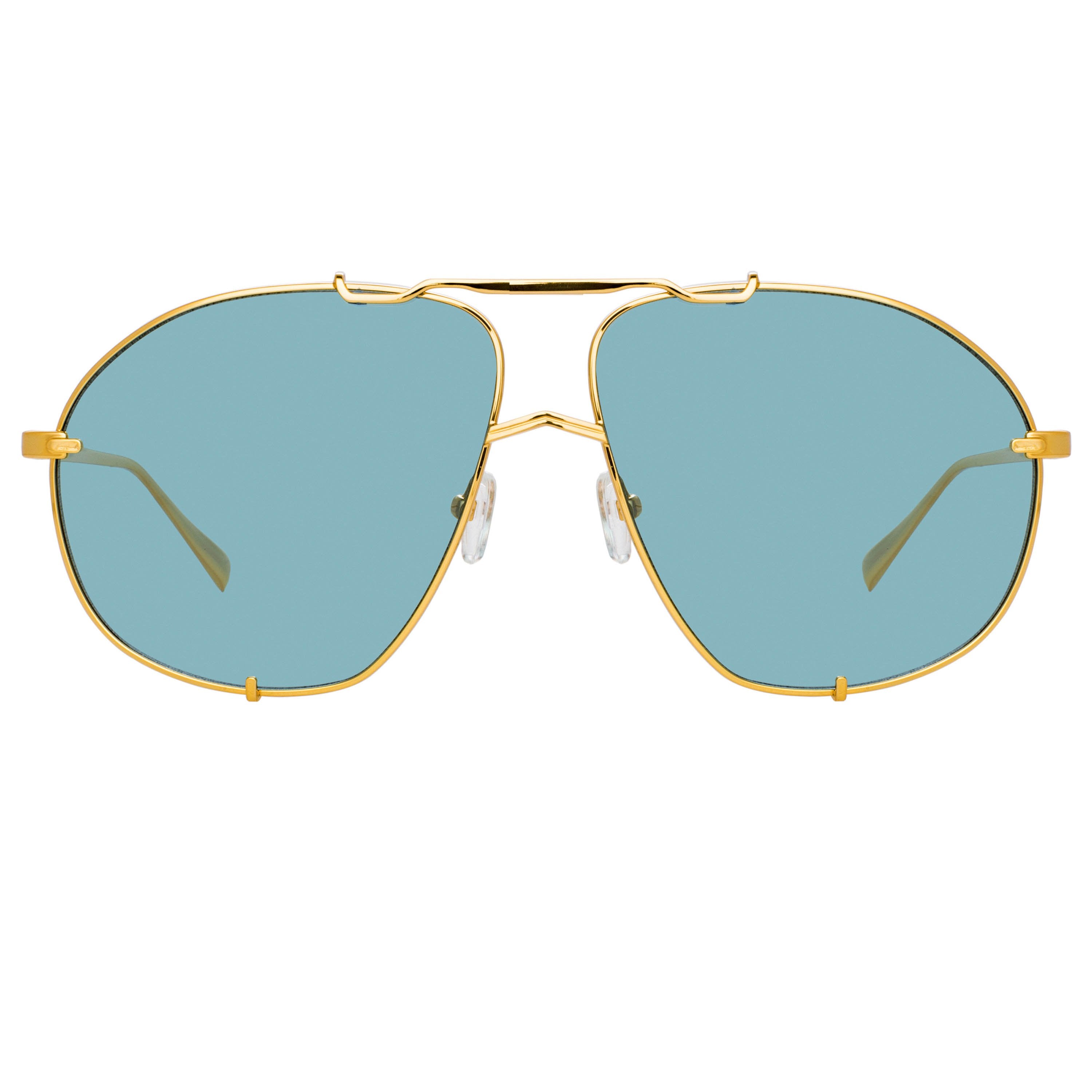 Color_ATTICO13C4SUN - Attico Mina Oversized Sunglasses in Light Gold and Blue