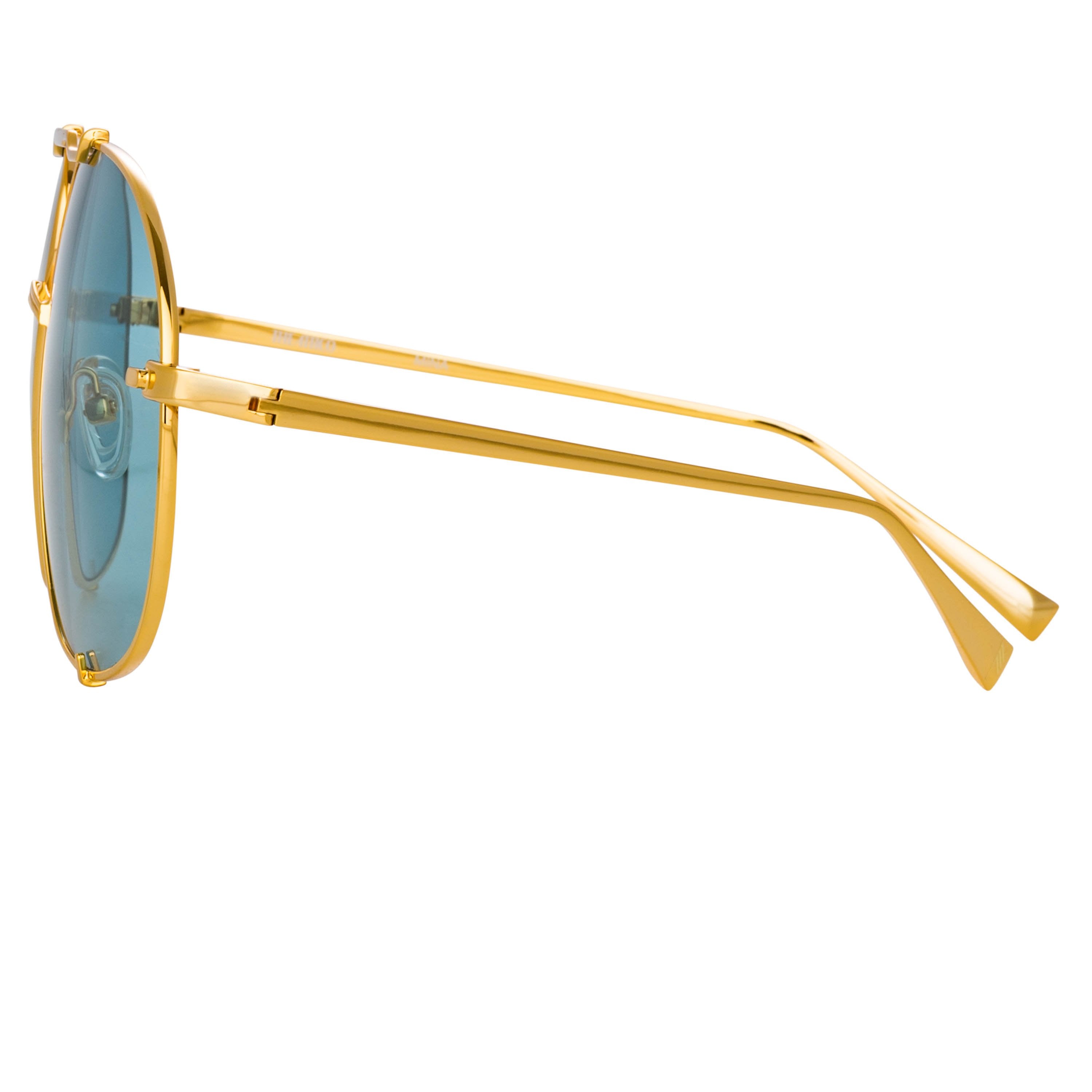 Color_ATTICO13C4SUN - Attico Mina Oversized Sunglasses in Light Gold and Blue