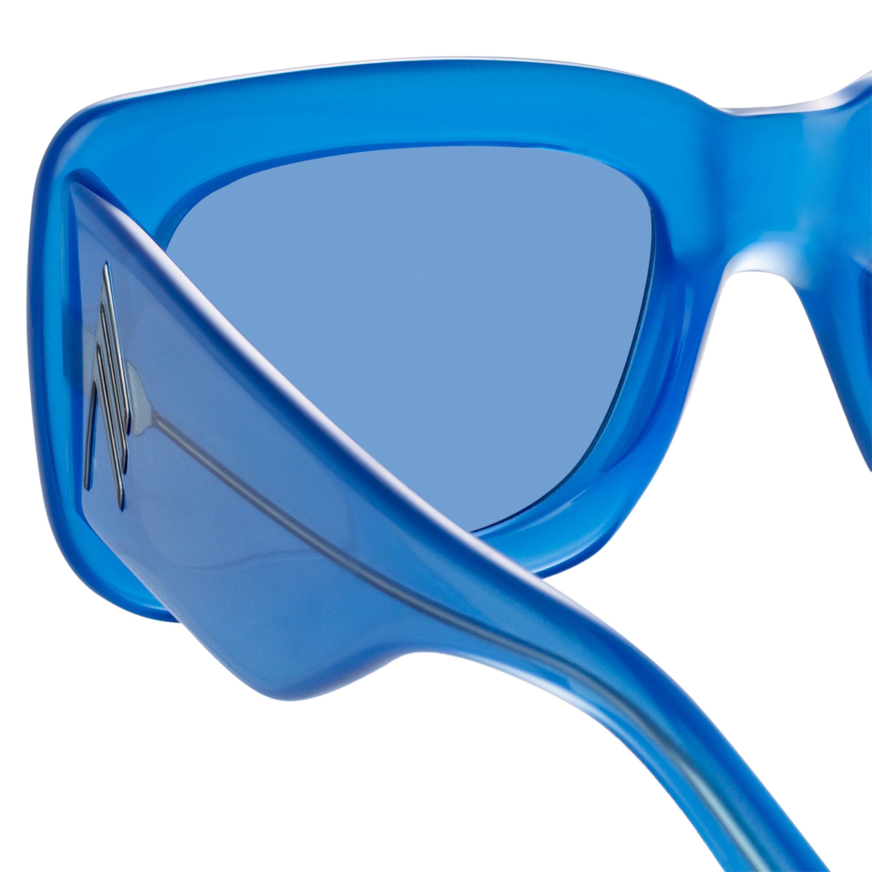 Color_ATTICO3C12SUN - Attico Marfa Rectangular Sunglasses in Blue