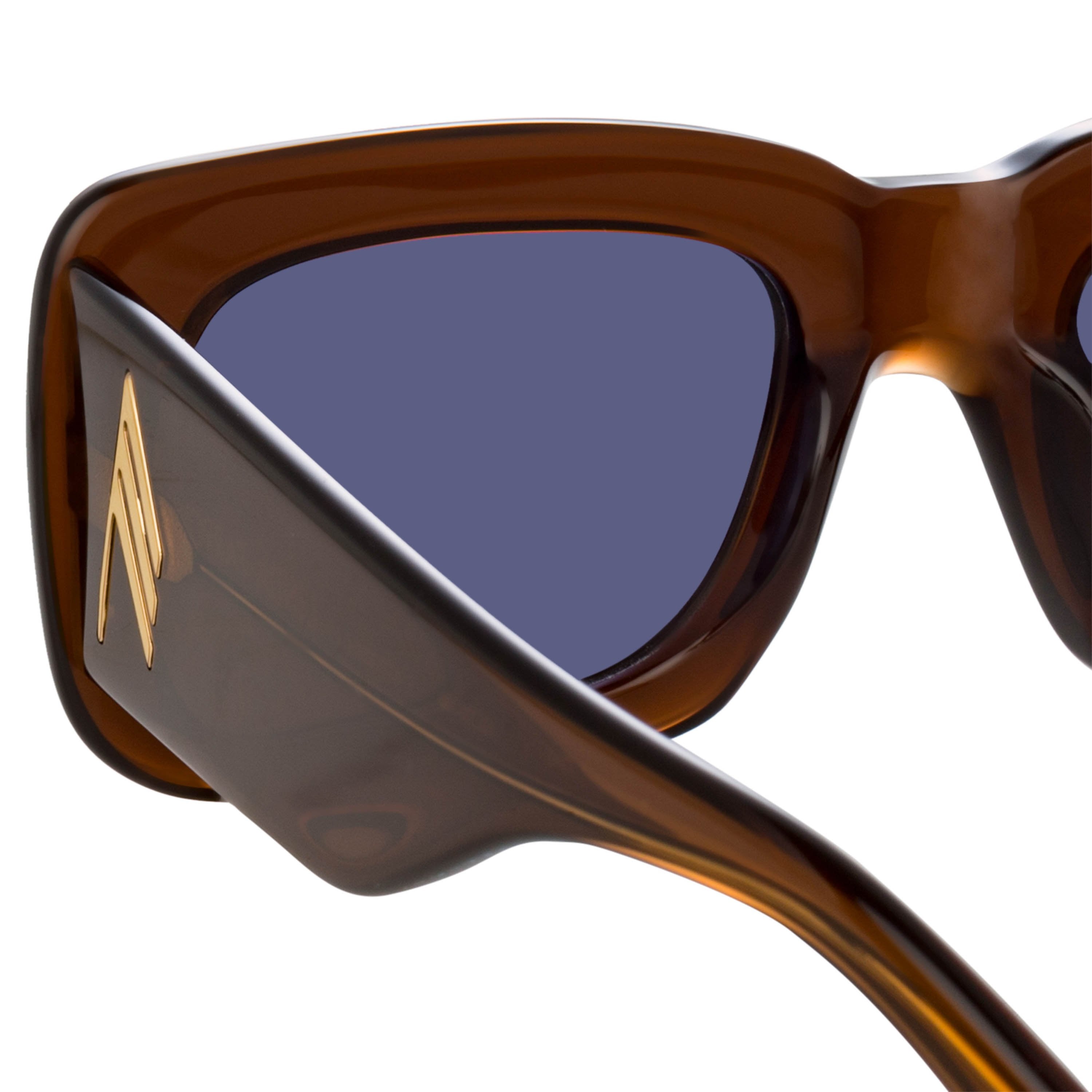 Color_ATTICO3C14SUN - Attico Marfa Rectangular Sunglasses in Brown