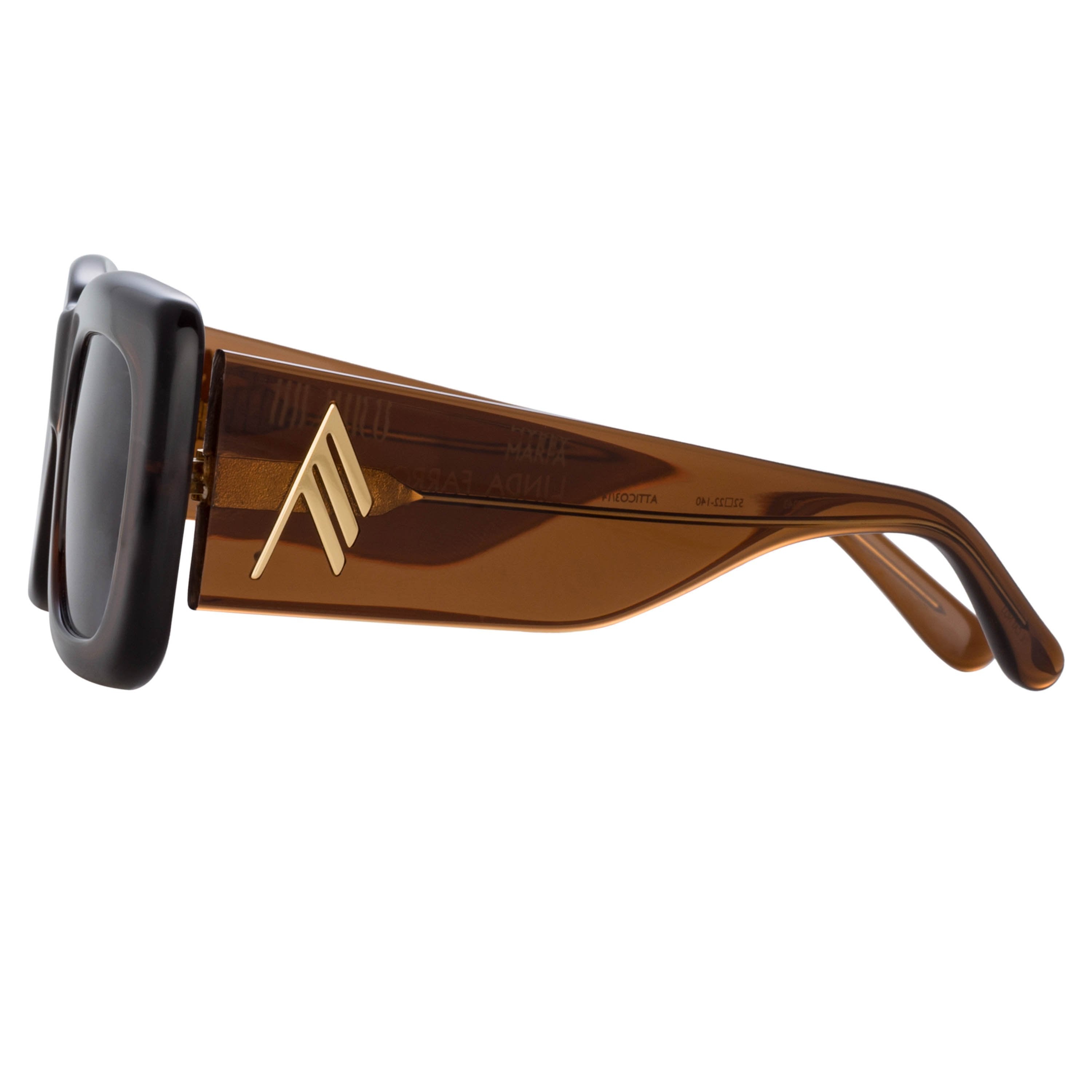 Color_ATTICO3C14SUN - Attico Marfa Rectangular Sunglasses in Brown