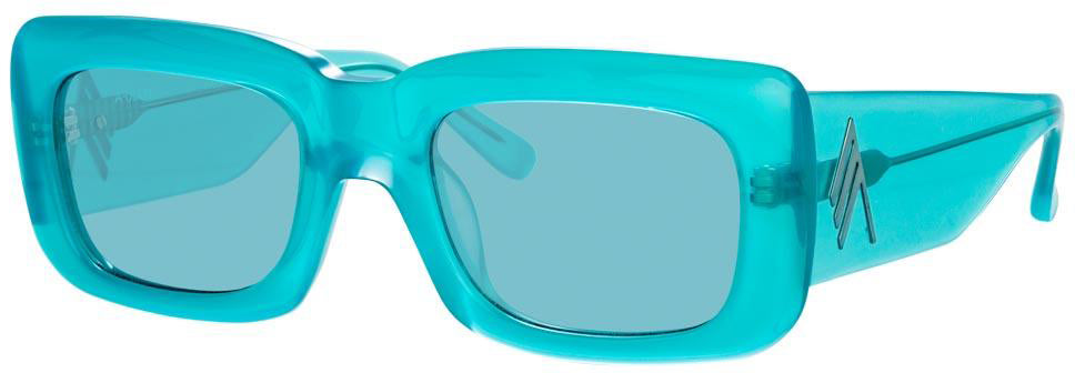 Color_ATTICO3C4SUN - Attico Marfa Rectangular Sunglasses in Blue