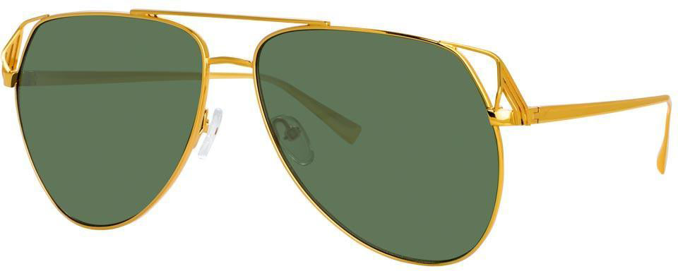 Color_ATTICO4C2SUN - The Attico Telma Aviator Sunglasses in Yellow Gold Tone