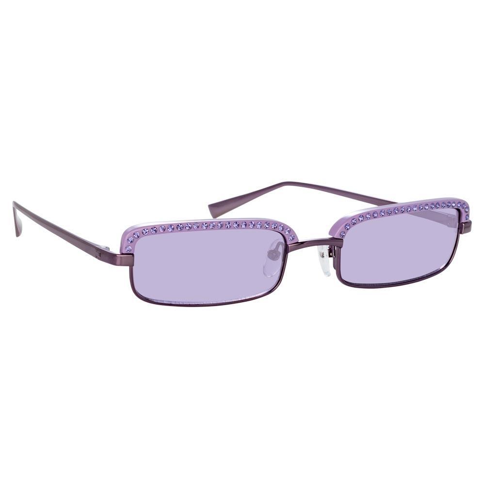 Color_ATTICO5C2SUN - The Attico Dana Rectangular Sunglasses in Purple