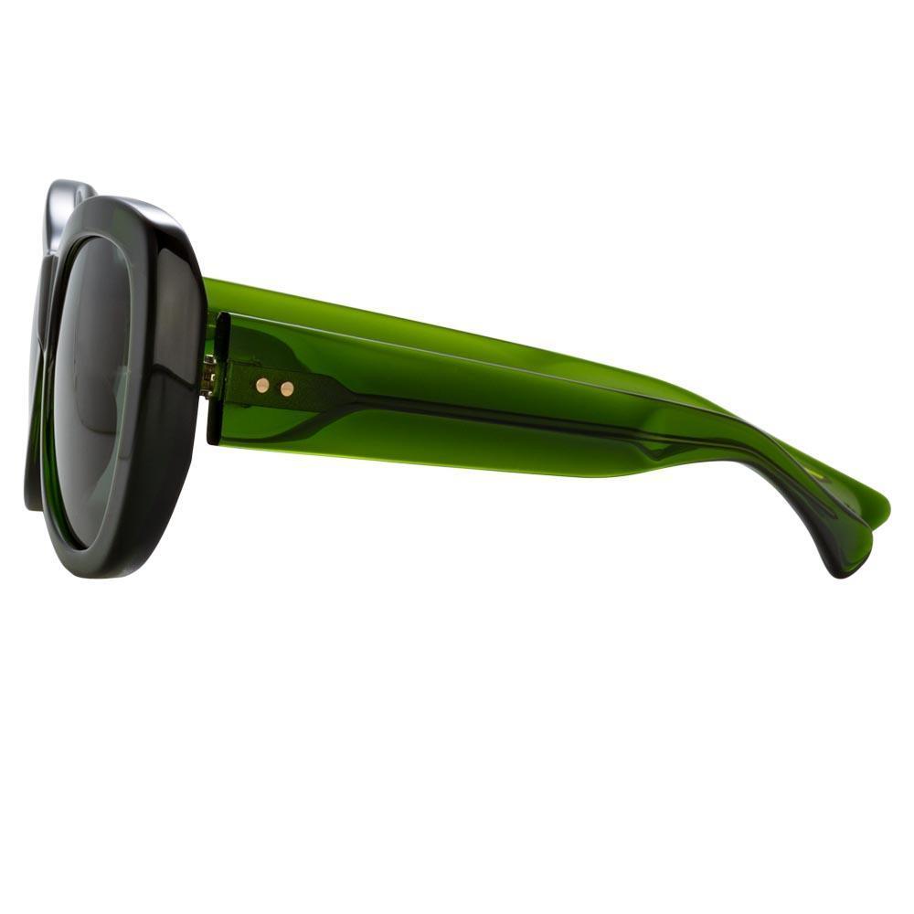 Color_DVN195C9SUN - Dries Van Noten 195 Round Sunglasses in Green