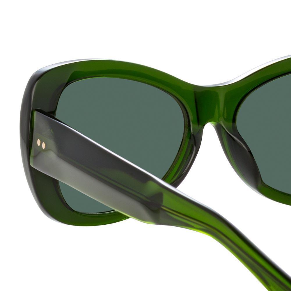 Color_DVN195C9SUN - Dries Van Noten 195 Round Sunglasses in Green