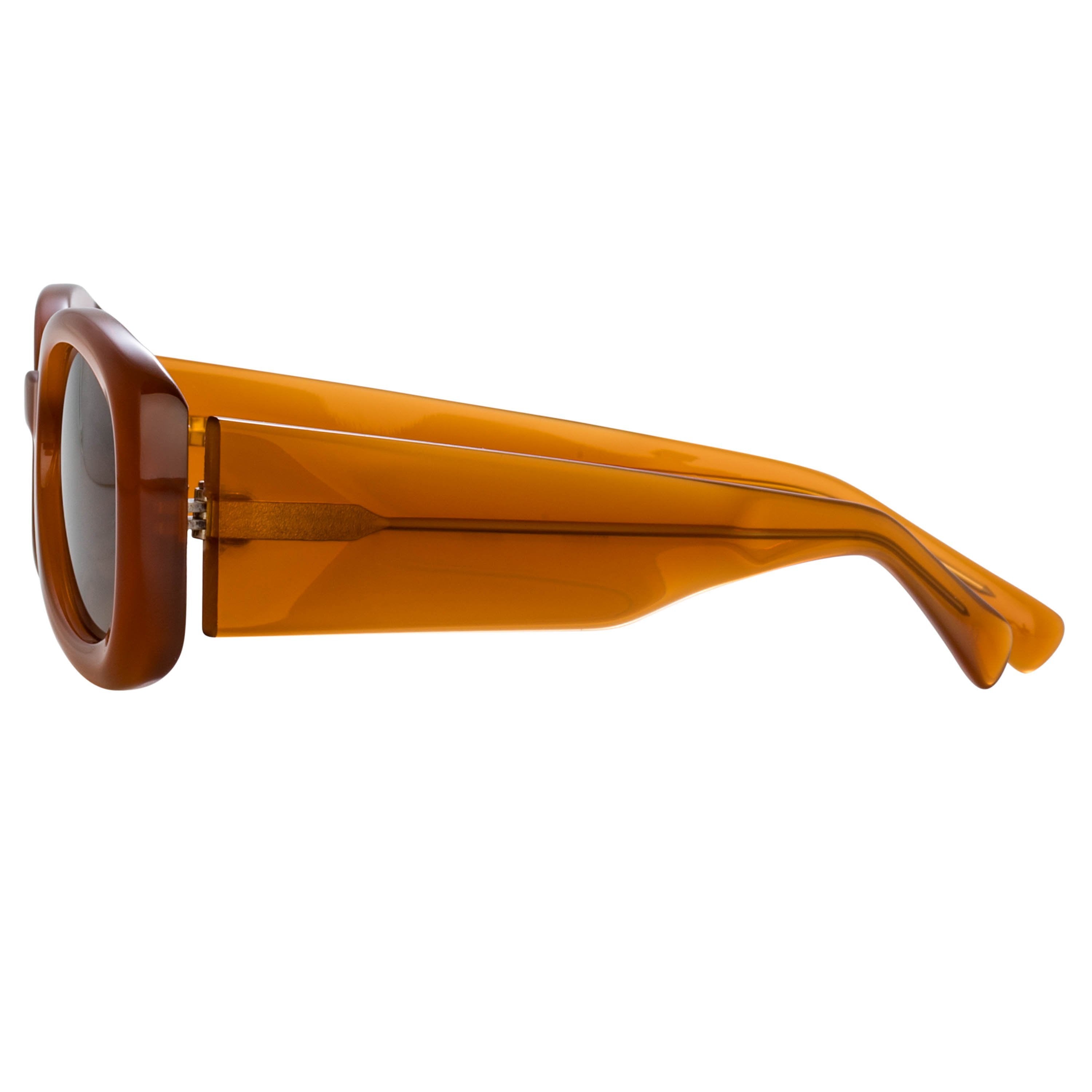 Color_DVN204C3SUN - Dries van Noten 204 Aviator Sunglasses in Brown