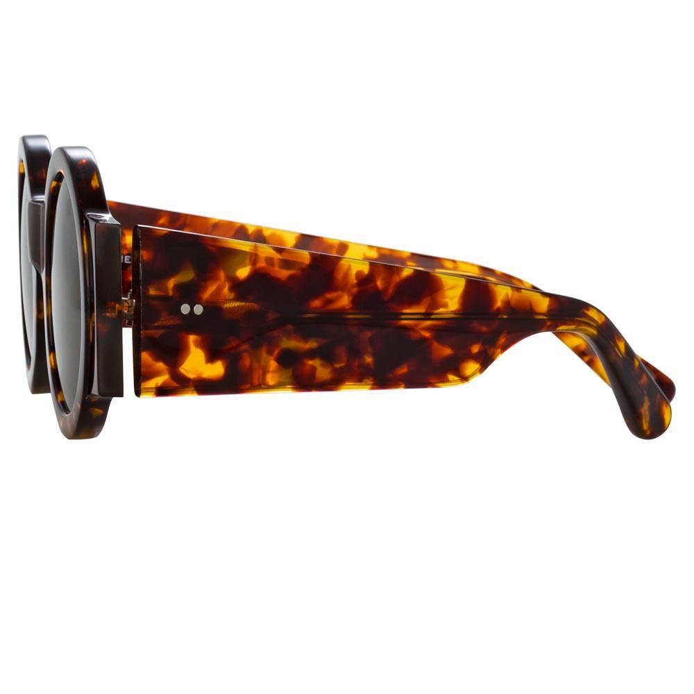 Color_DVN98C22SUN - Dries Van Noten 98 Round Sunglasses in Tortoiseshell